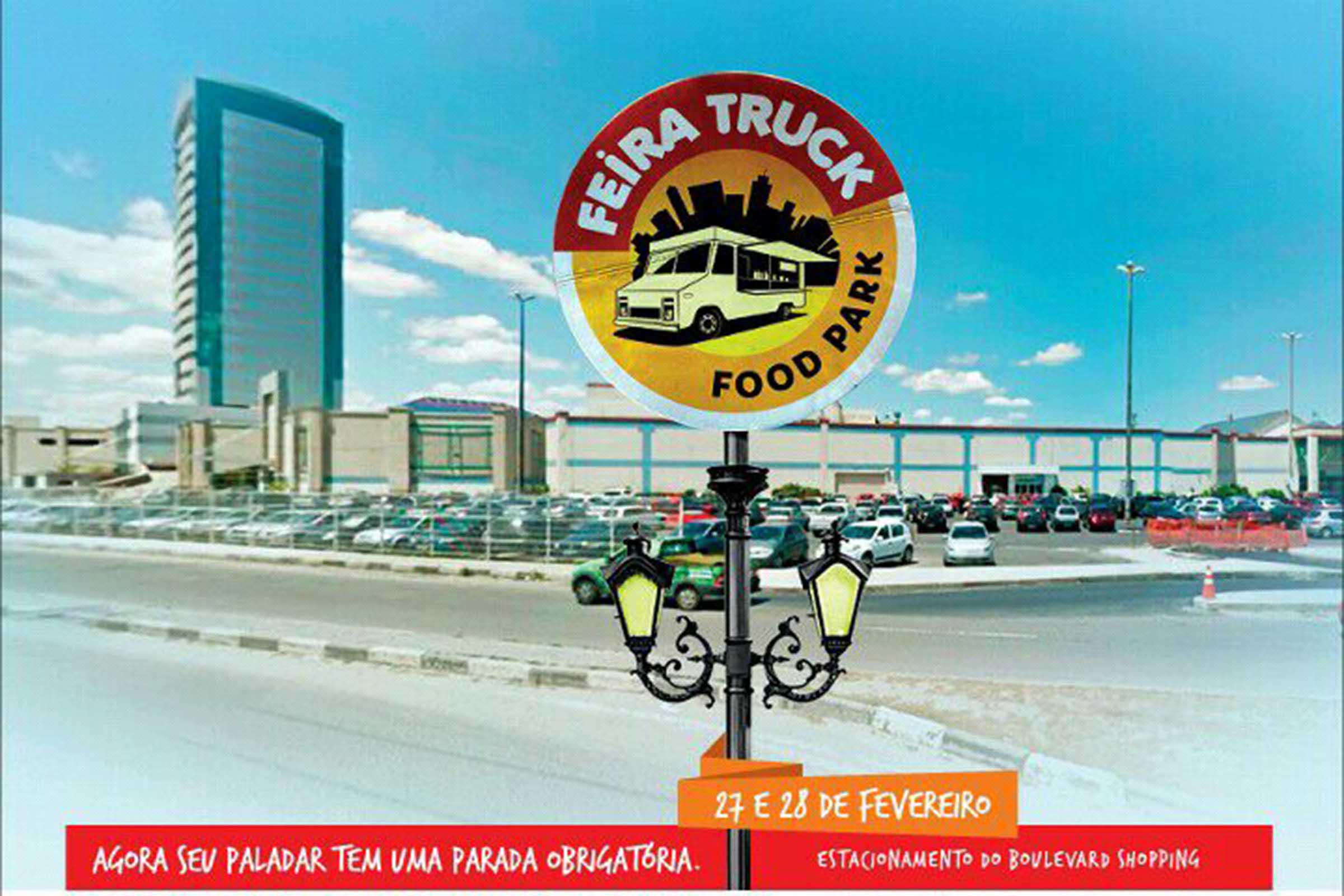 Cartaz do festival gastronômico 'Feira Truck Food Park'.
