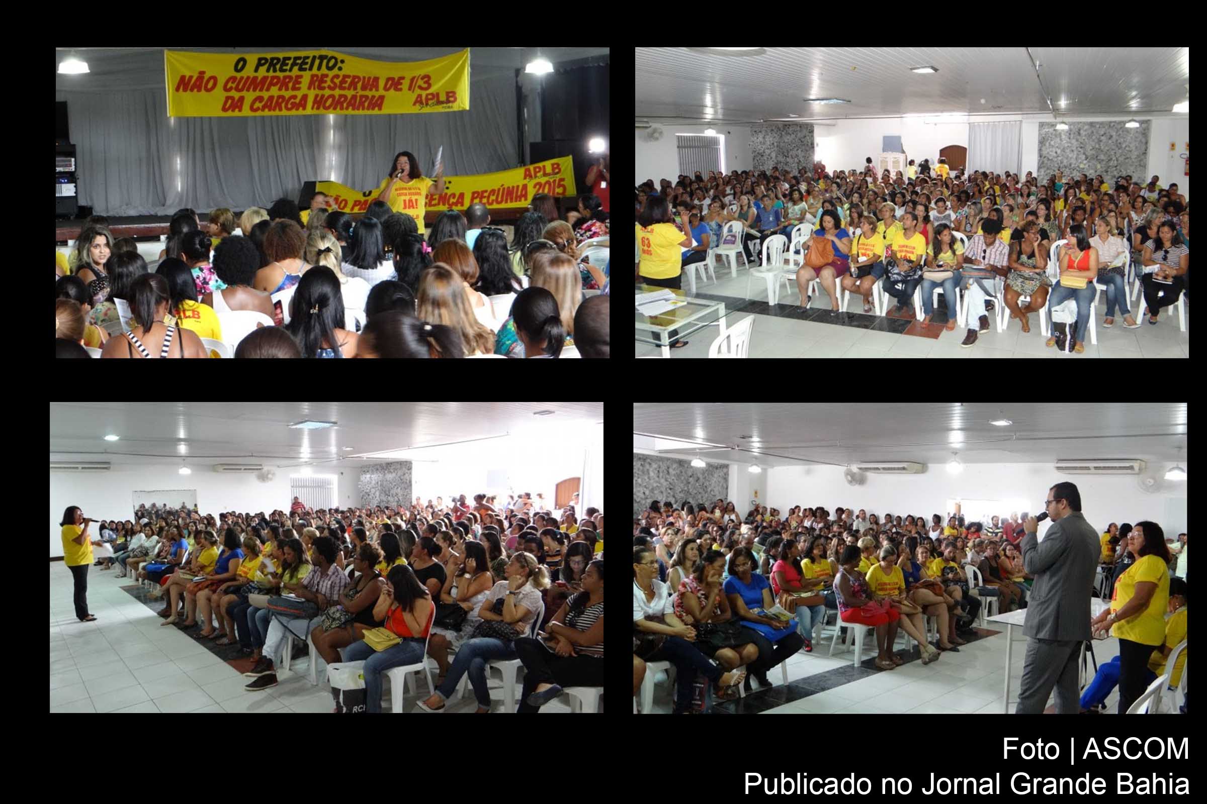 Cenas da reunião da APLB Feira de Santana em que foi decretada greve por tempo indeterminado.