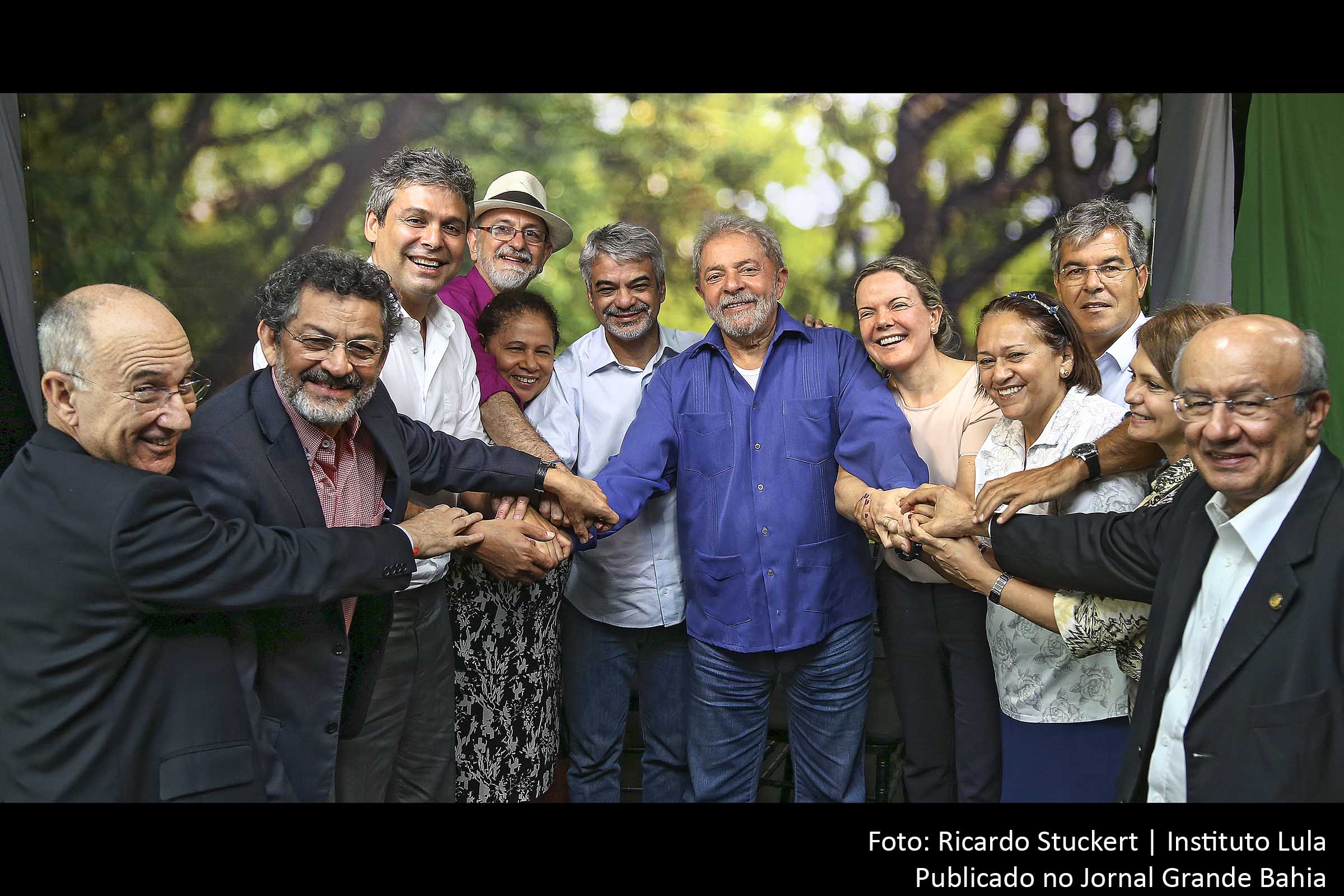 Ex-presidente Lula durante encontro senadores do PT.