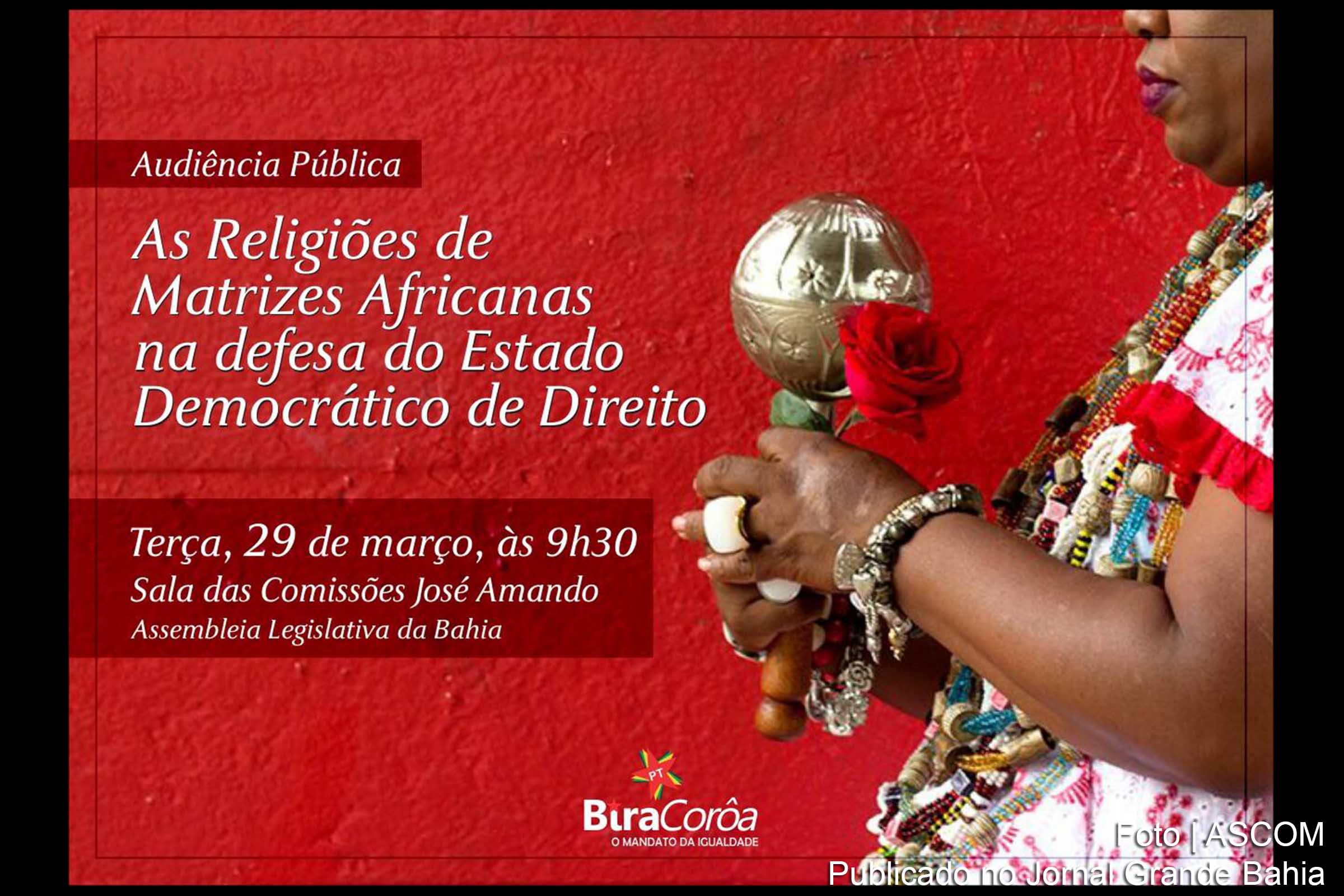 Cartaz da 'Audiência Pública'.