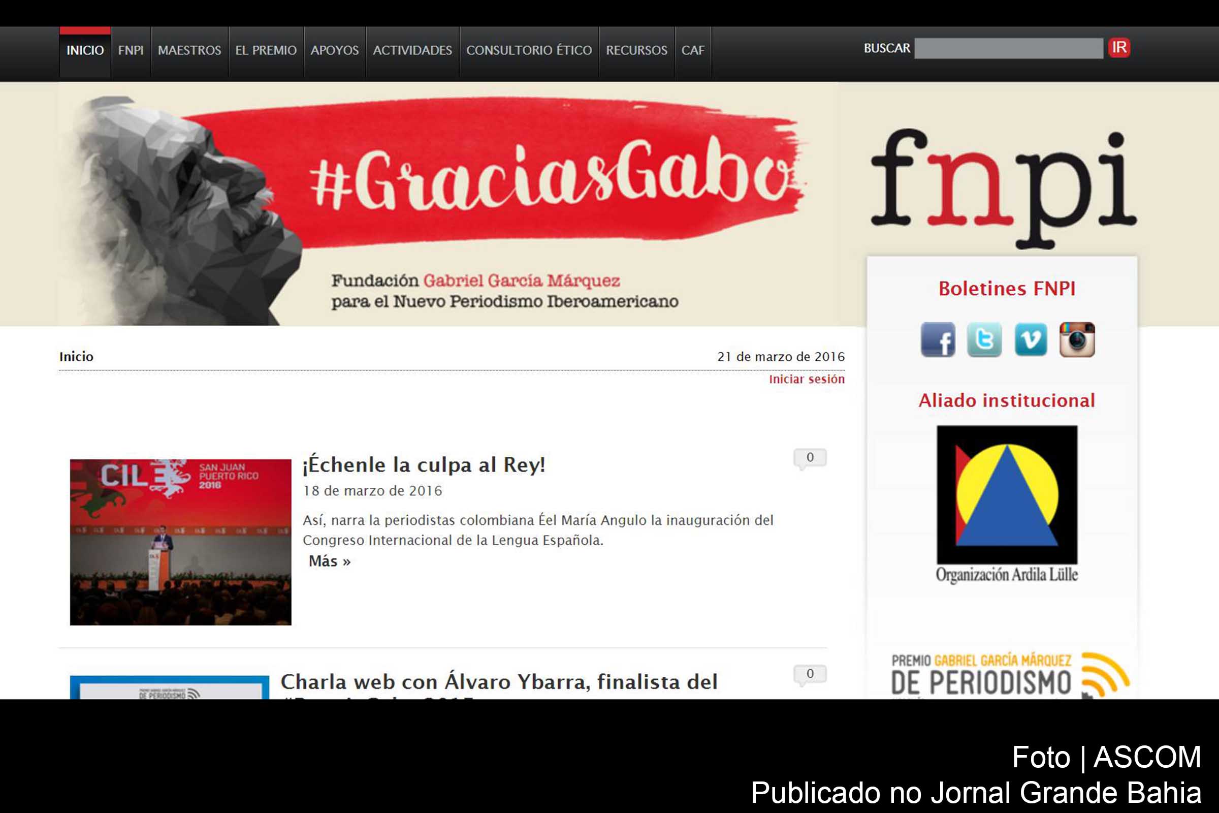 Aberta inscrições para edição 2016 do Prêmio Gabriel García Márquez