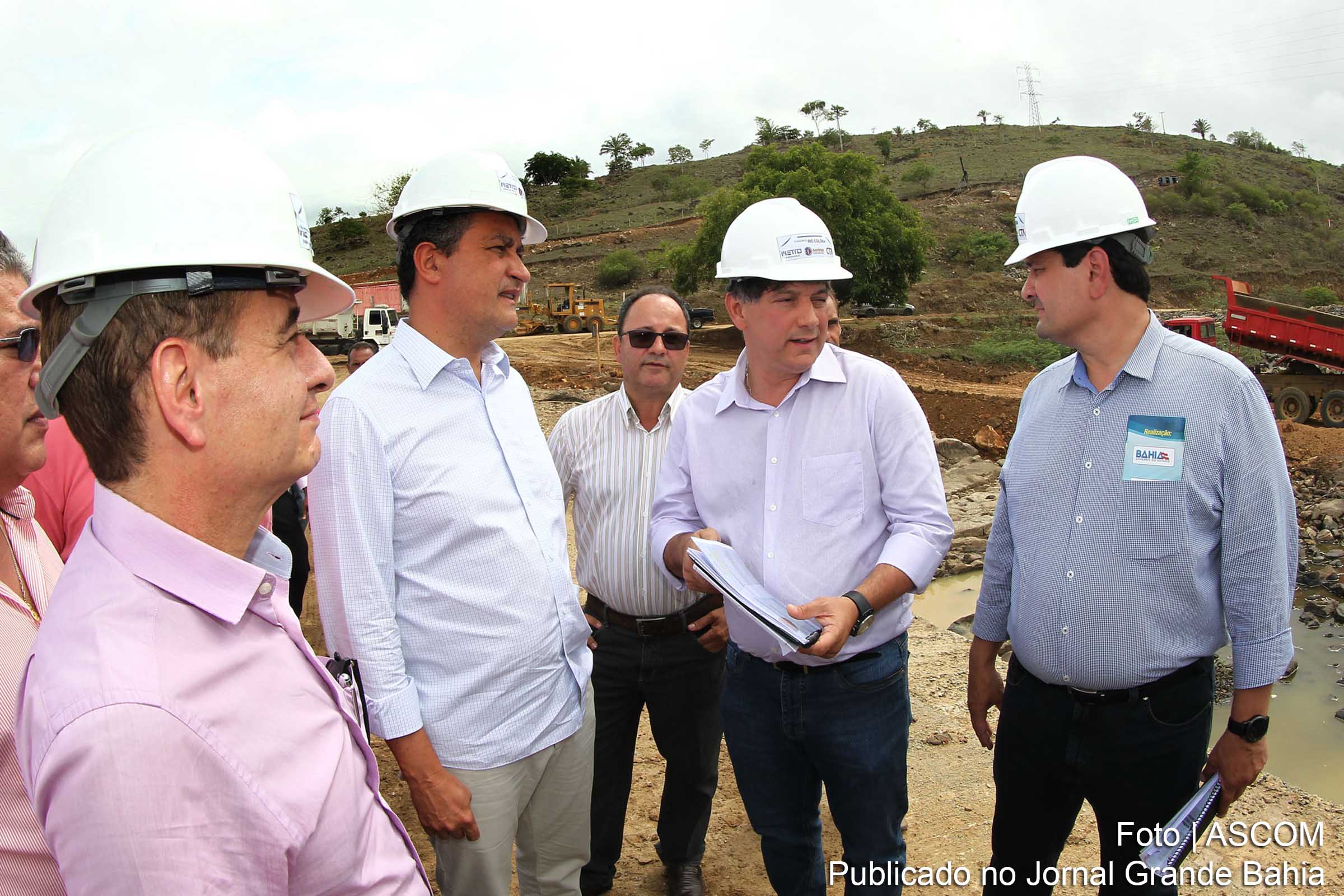 Governador Rui Costa visita as obras da Barragem do rio Colônia no município de Itapé.