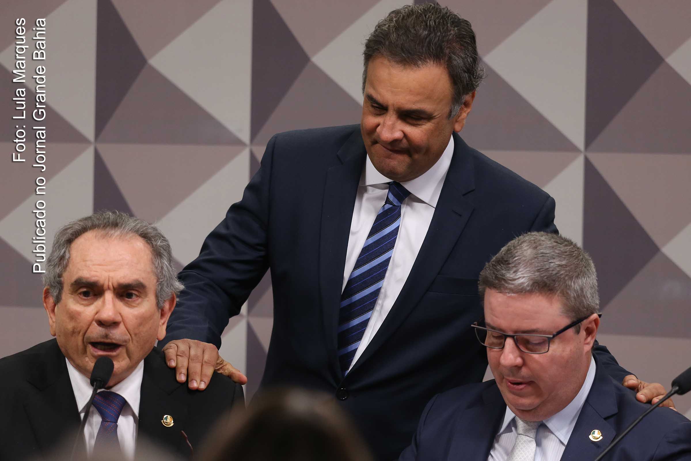 Senador Raimundo Lira, Aécio Neves e Antonio Augusto Junho Anastasia.