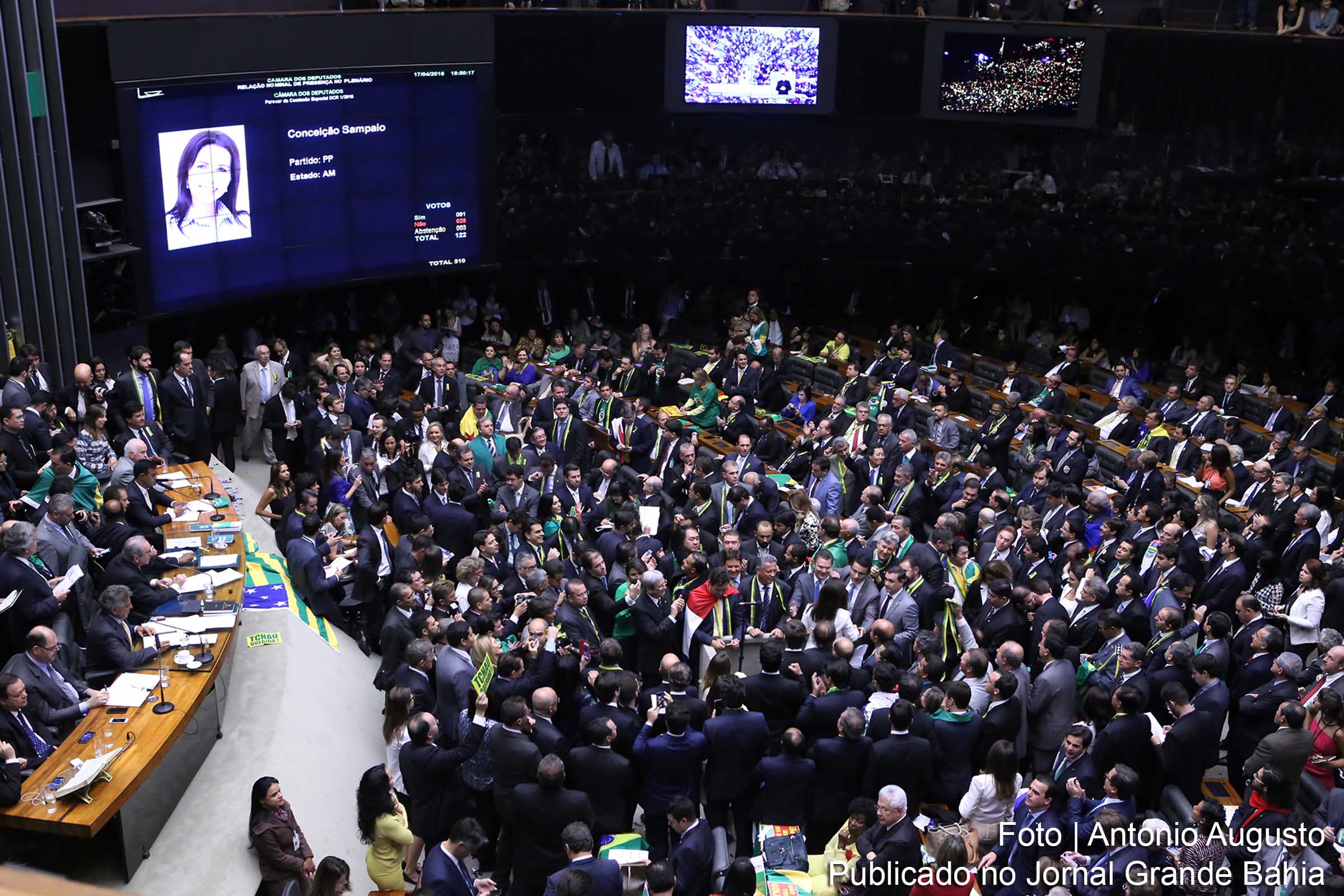 Votação do pedido de impeachment da presidenta Dilma Rousseff, na Câmara dos Deputado.