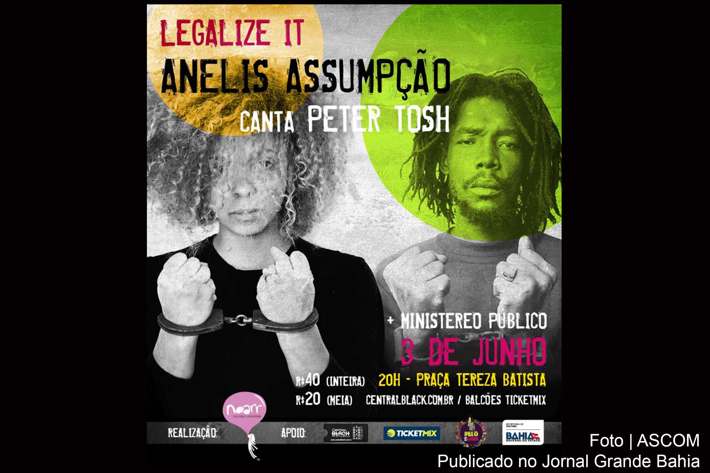 Cartaz 'Anelis Assumpção'.