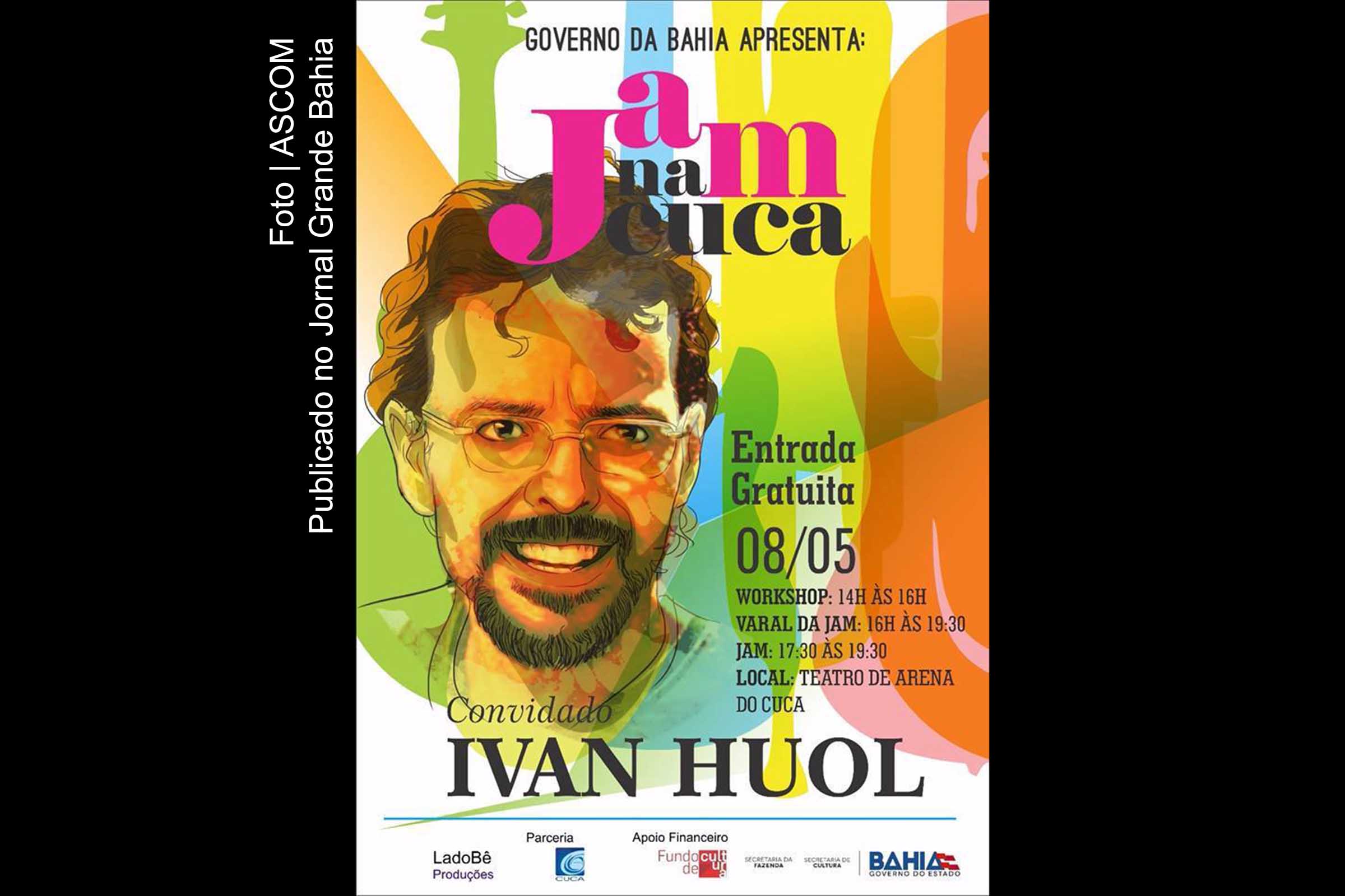 Cartaz do projeto Jam na Cuca anuncia apresentação de Ivan Huol.