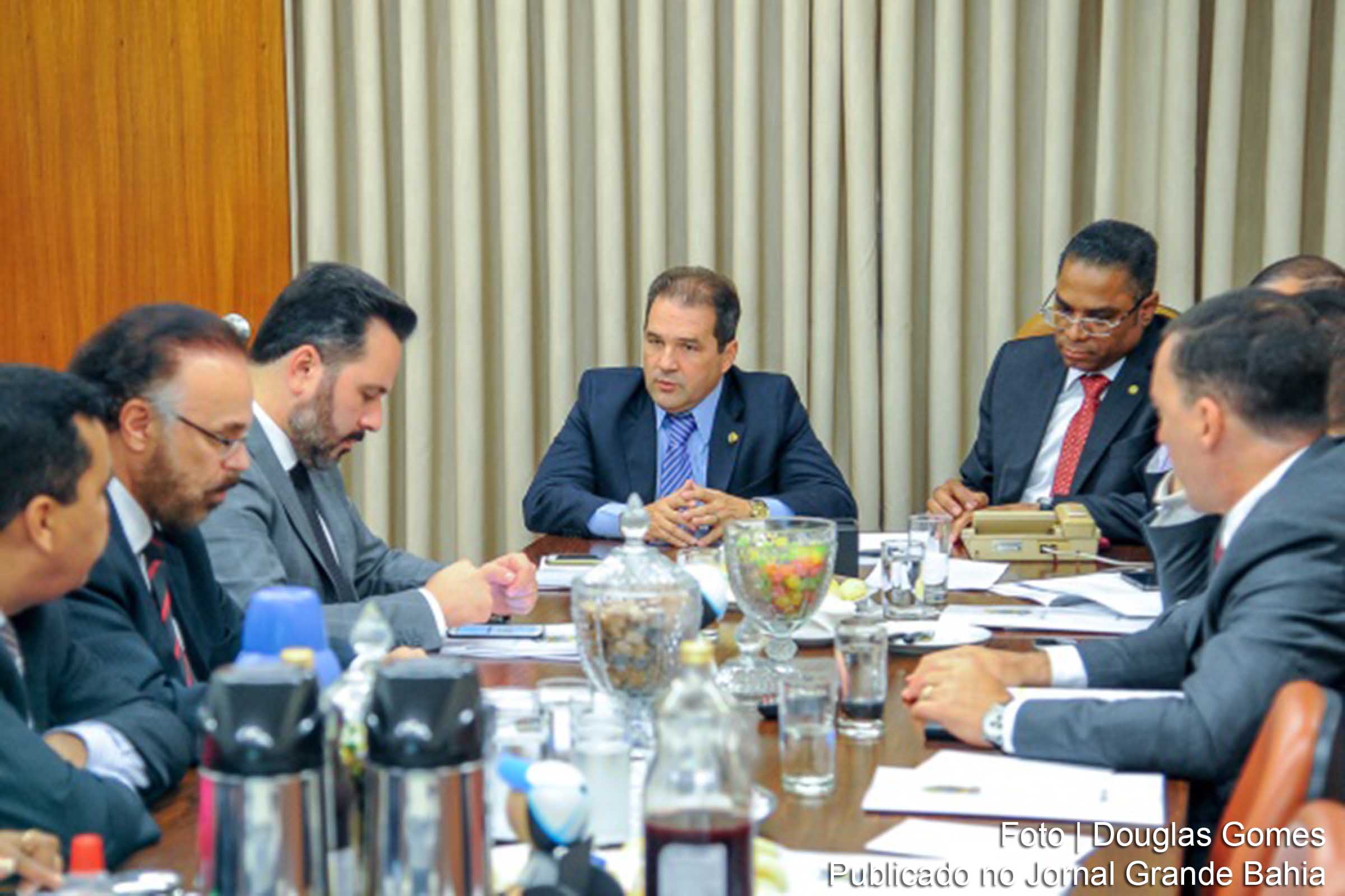 Presidente Nacional do PRB, Eduardo Lopes, em reunião com a bancada federal.