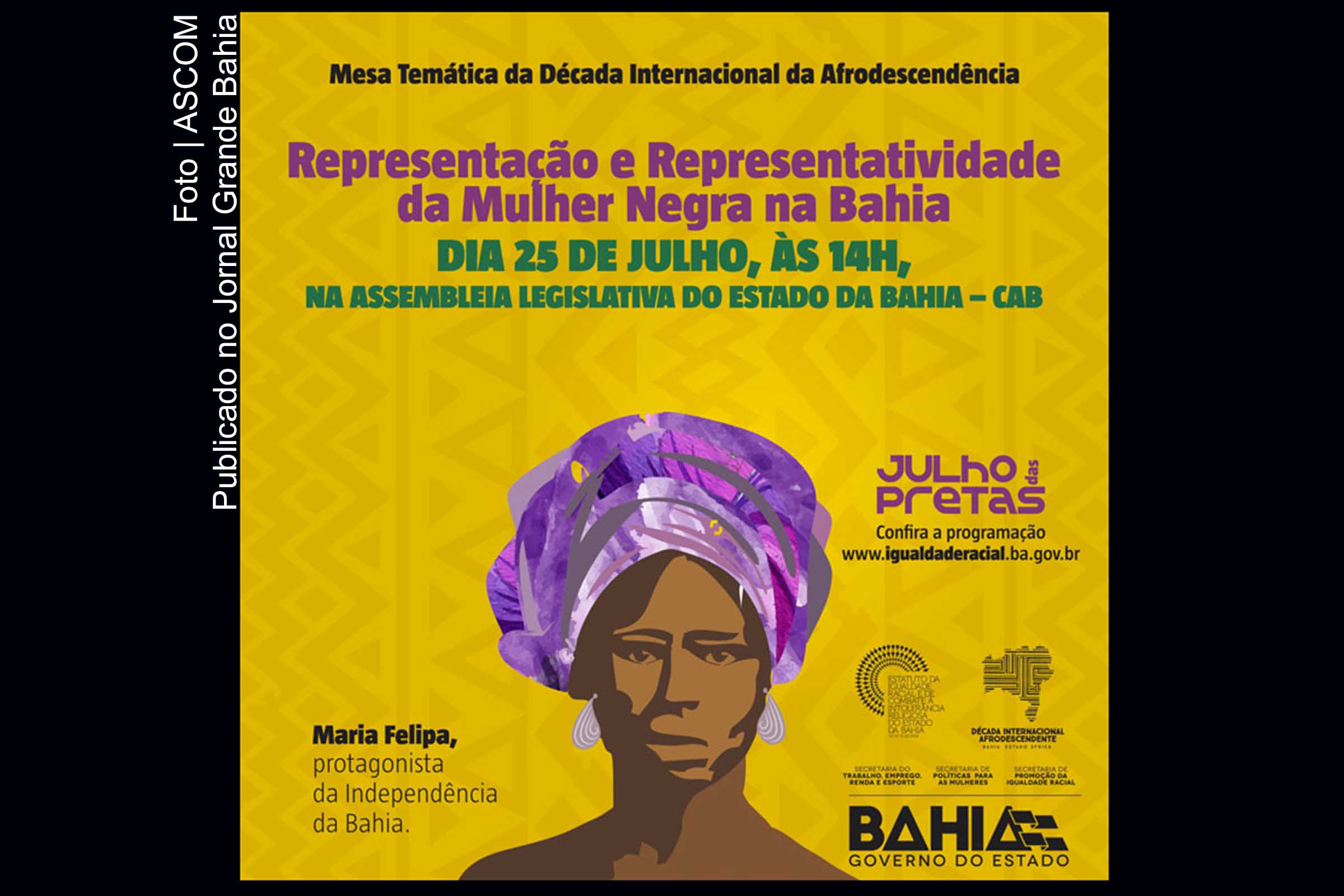 Evento 'Representação e representatividade da mulher negra na Bahia' ocorre em Salvador.