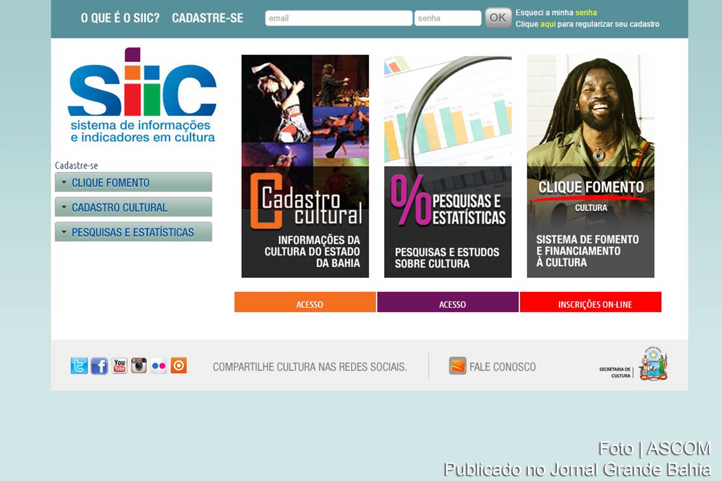 Governo da Bahia libera cadastro para edição 2016 dos editais setoriais da cultura.