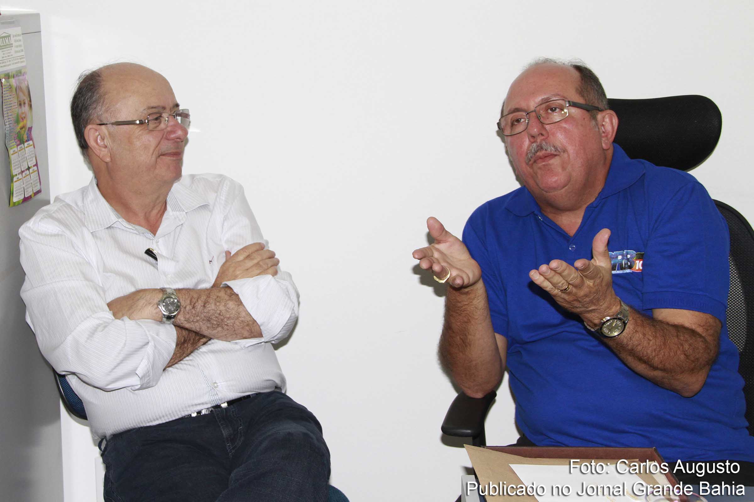 Prefeito José Ronaldo e deputado José de Arimateia. Aliança é confirmada durante encontro no escritório político do deputado em Feira de Santana.