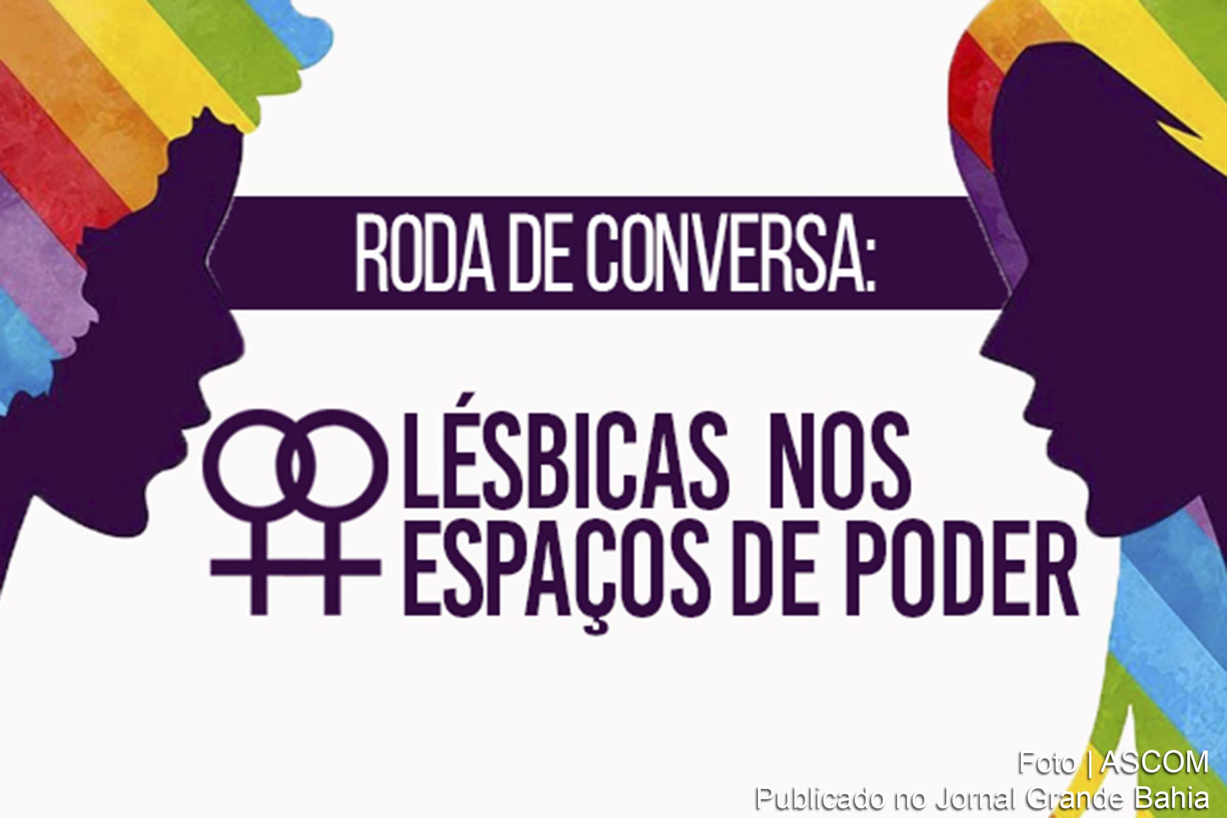 Cartaz anuncia projeto 'Lésbicas nos espaços de poder'.