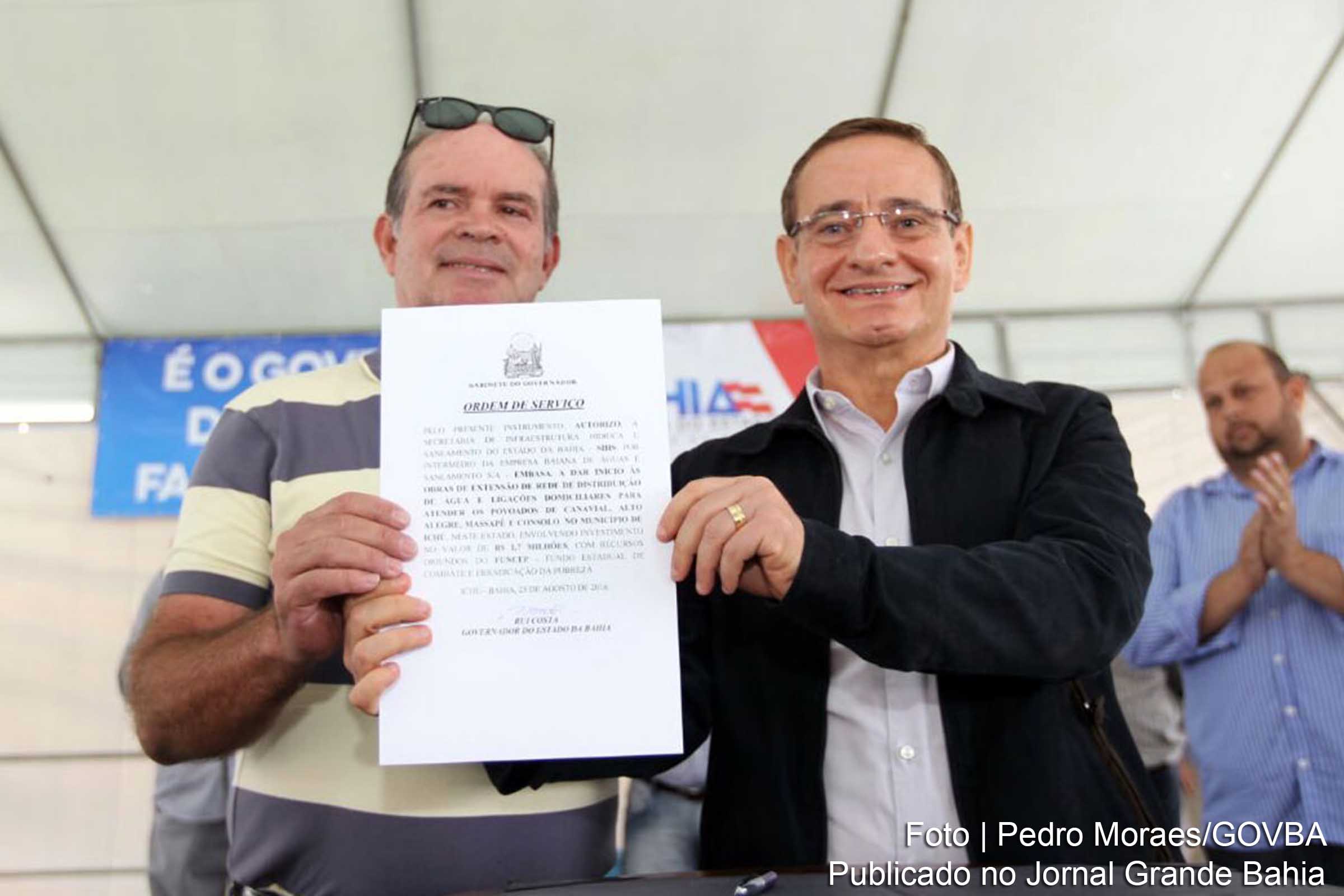 Governo ampliará redes de abastecimento de água em Candeal e Ichu.