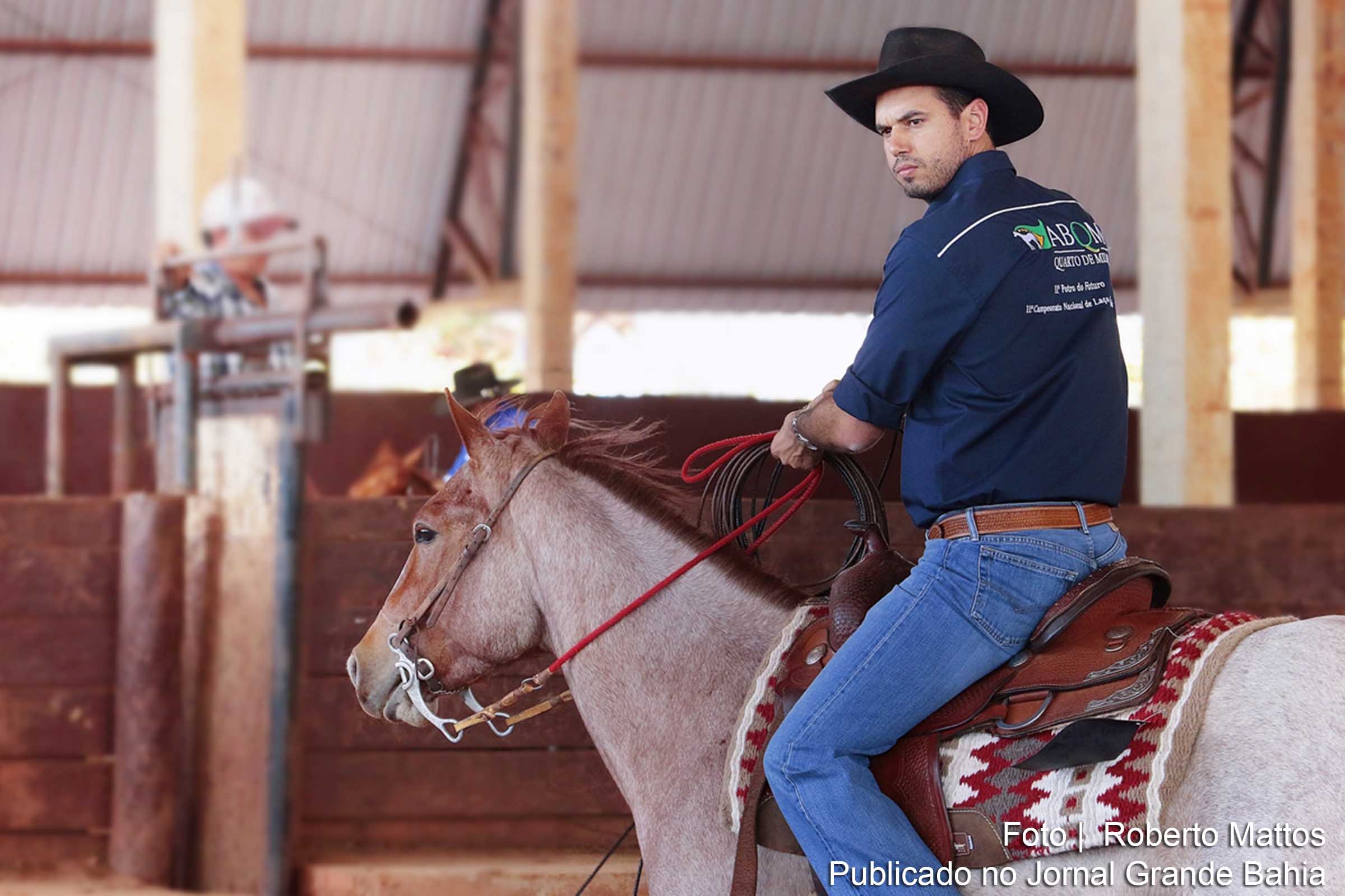 José Carlos Tavares do Couto Filho praticante da modalidade 'Laço Comprido'
