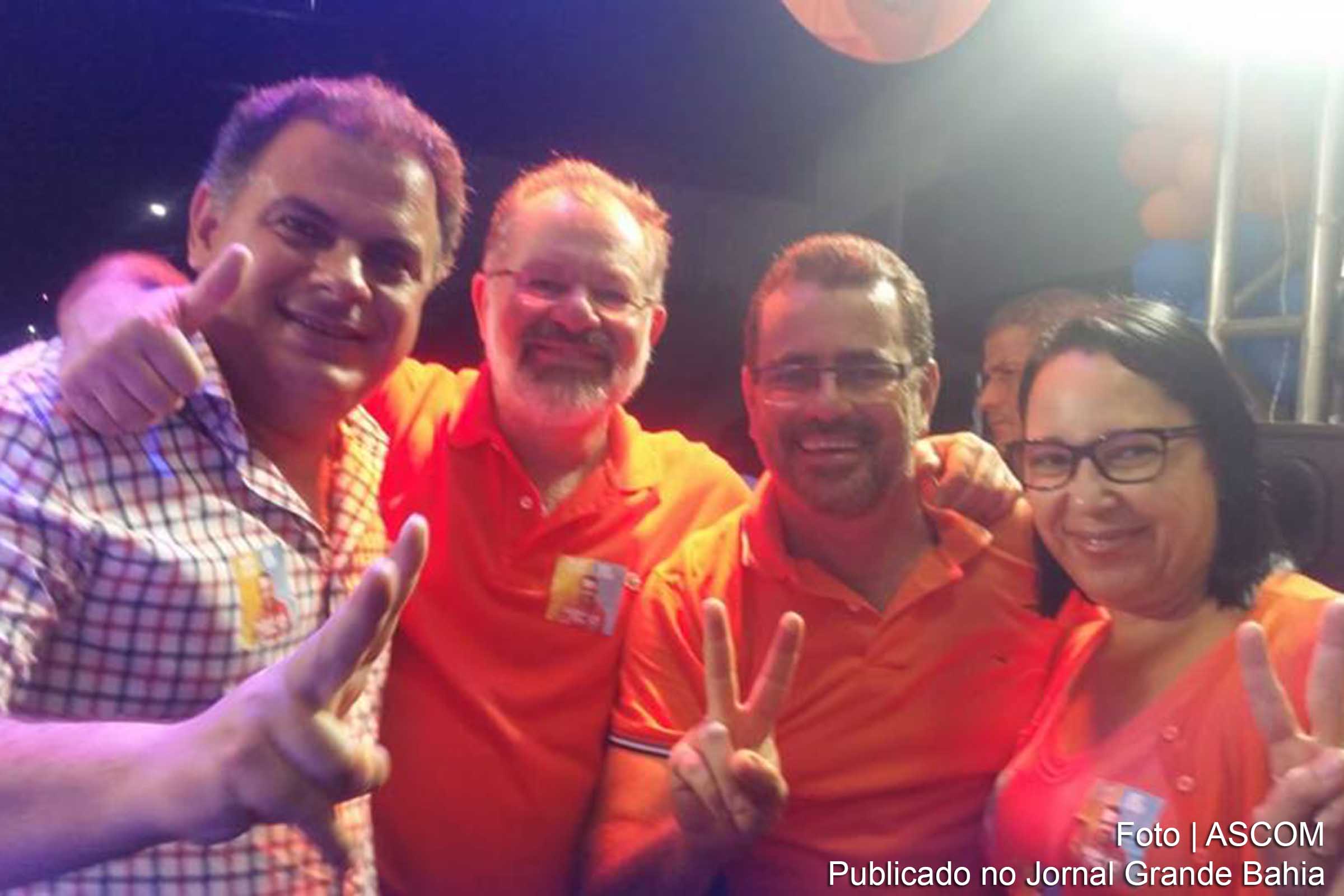 João Carlos Bacelar e Marcelo Nilo prestigiam comício de Dailton Filho.