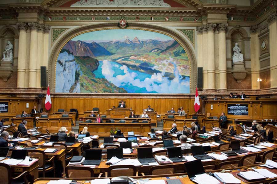 Câmara dos Deputados em Berna, onde foi aprovado o acordo de cooperação fiscal com o Brasil.