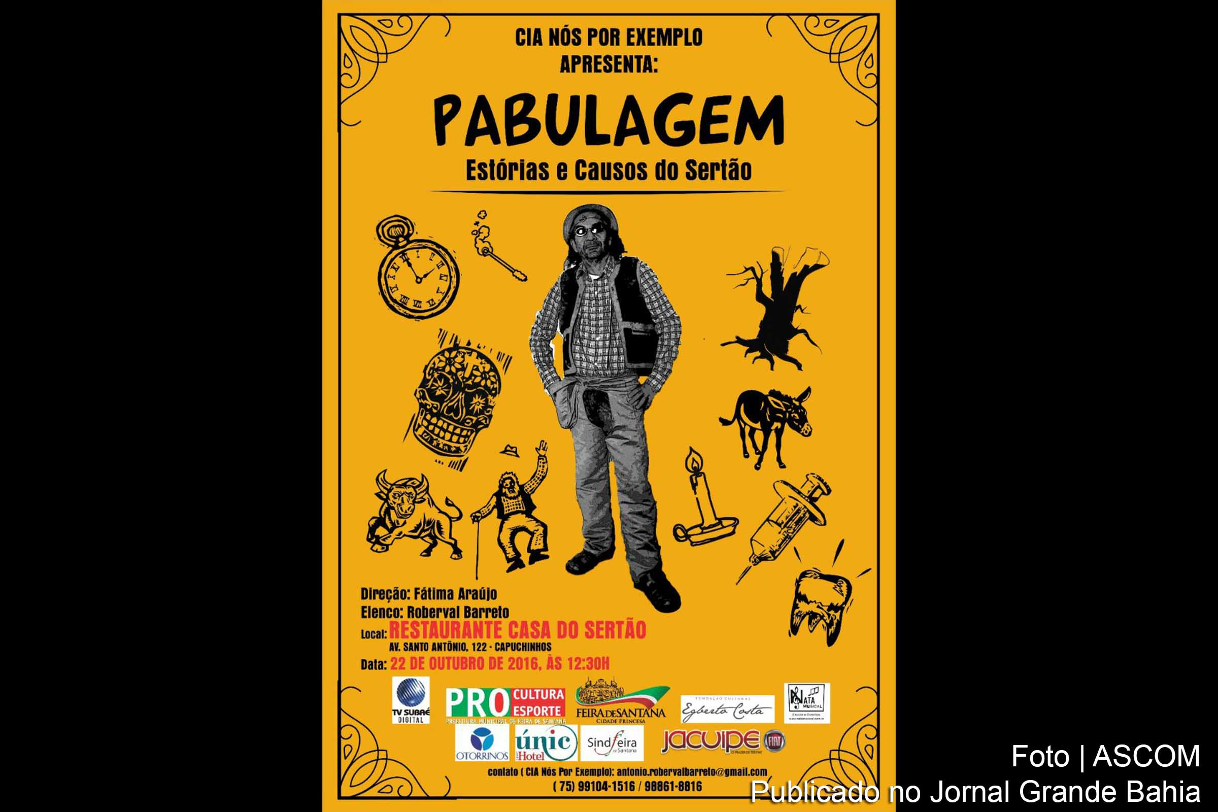 Cartaz do espetáculo 'Pabulagem'.