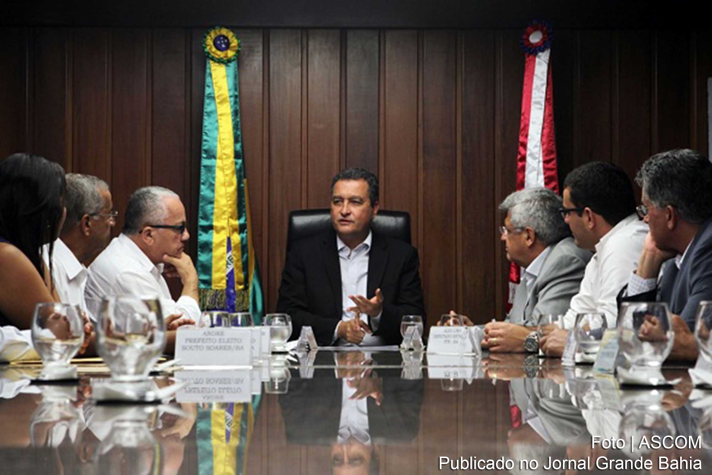 Governador Rui Costa e os prefeitos eleitos do PTN.