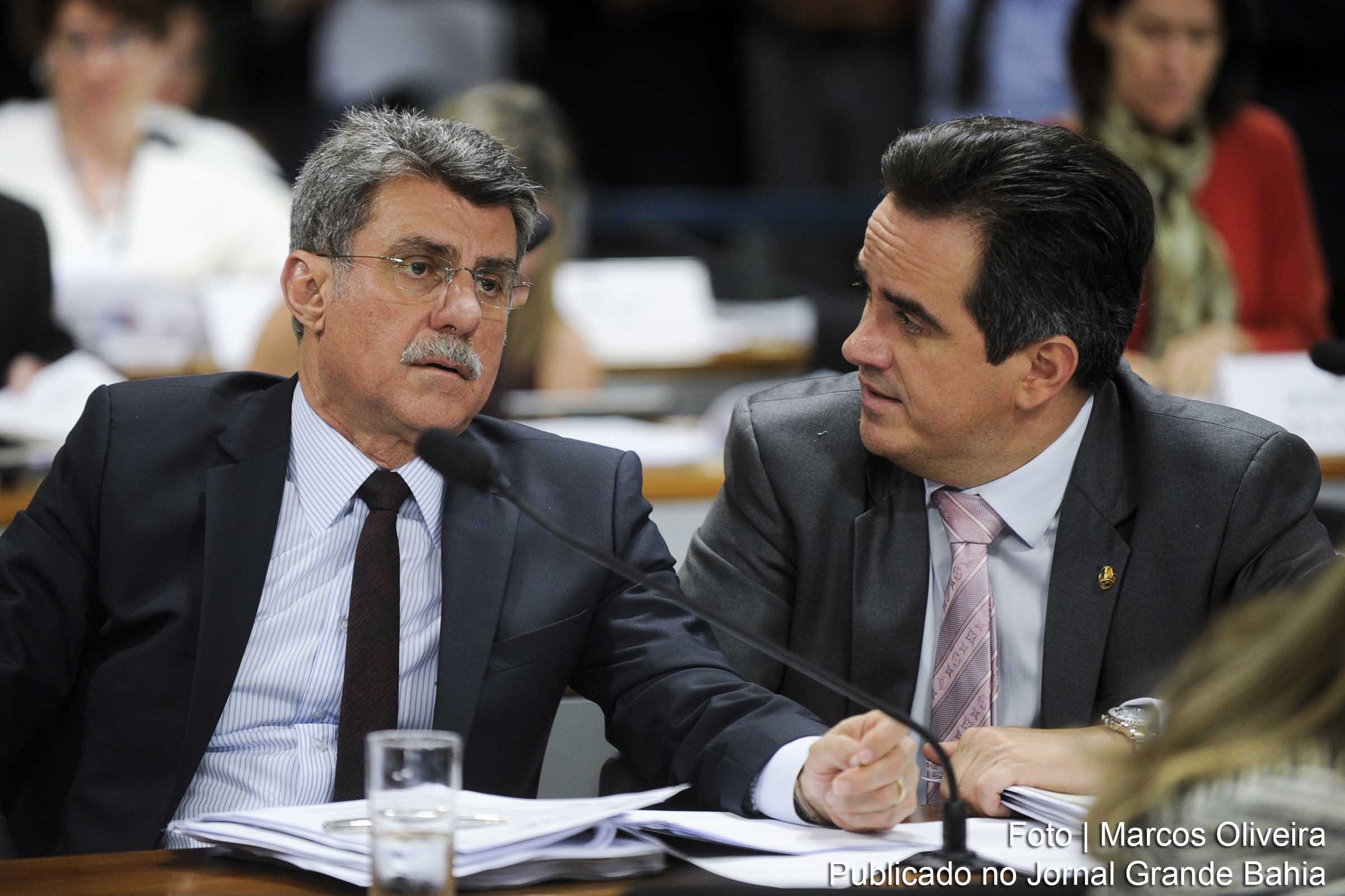 Senadores Romero Jucá e Ciro Nogueira. Romero Jucá assume liderança do governo.