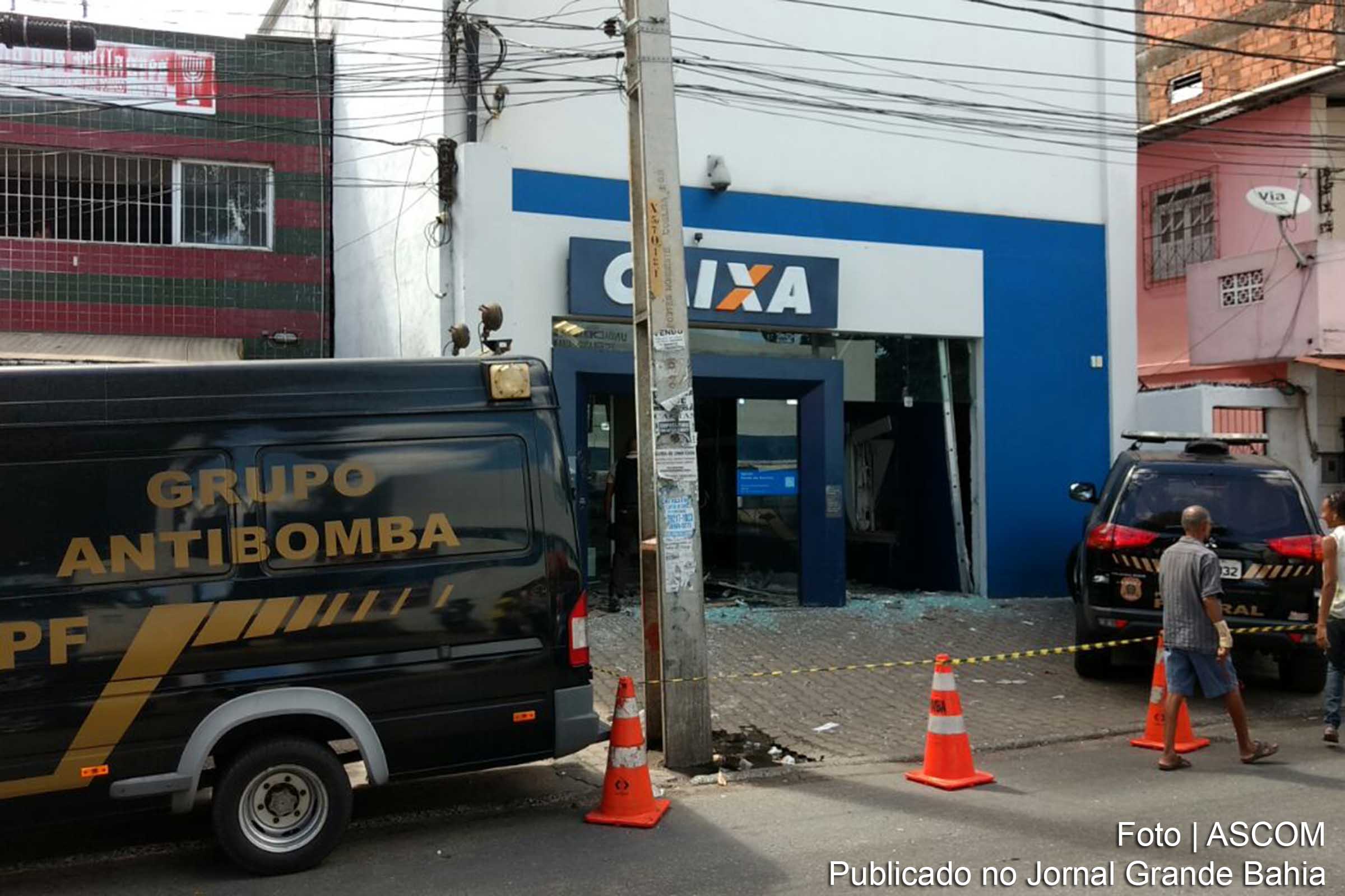 Bomba é detectada em agência de CEF.
