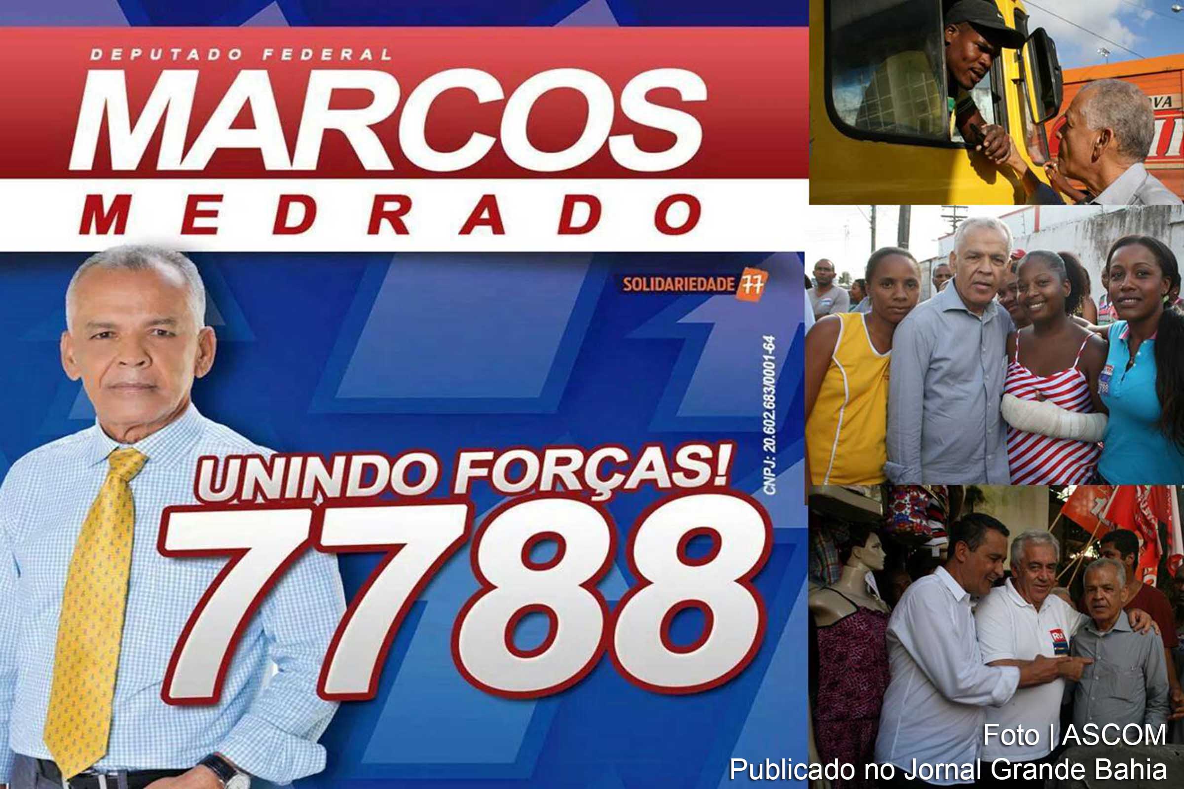 Suplente de deputado federal Marcos Antônio Medrado mudou de partido, estava no SD e ingressou no PR.