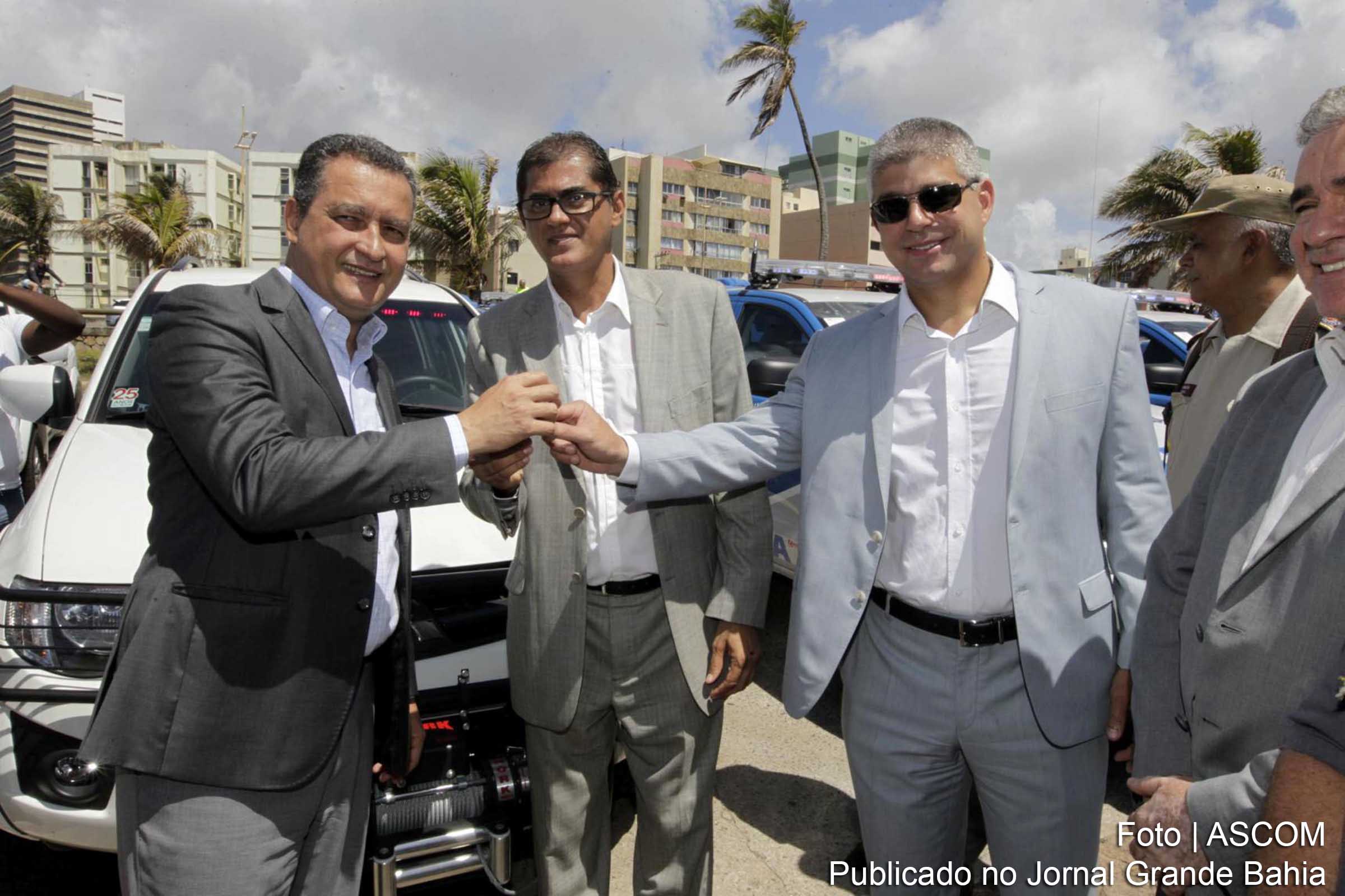 Governador Rui Costa e o secretário de Segurança Pública Maurício Barbosa.