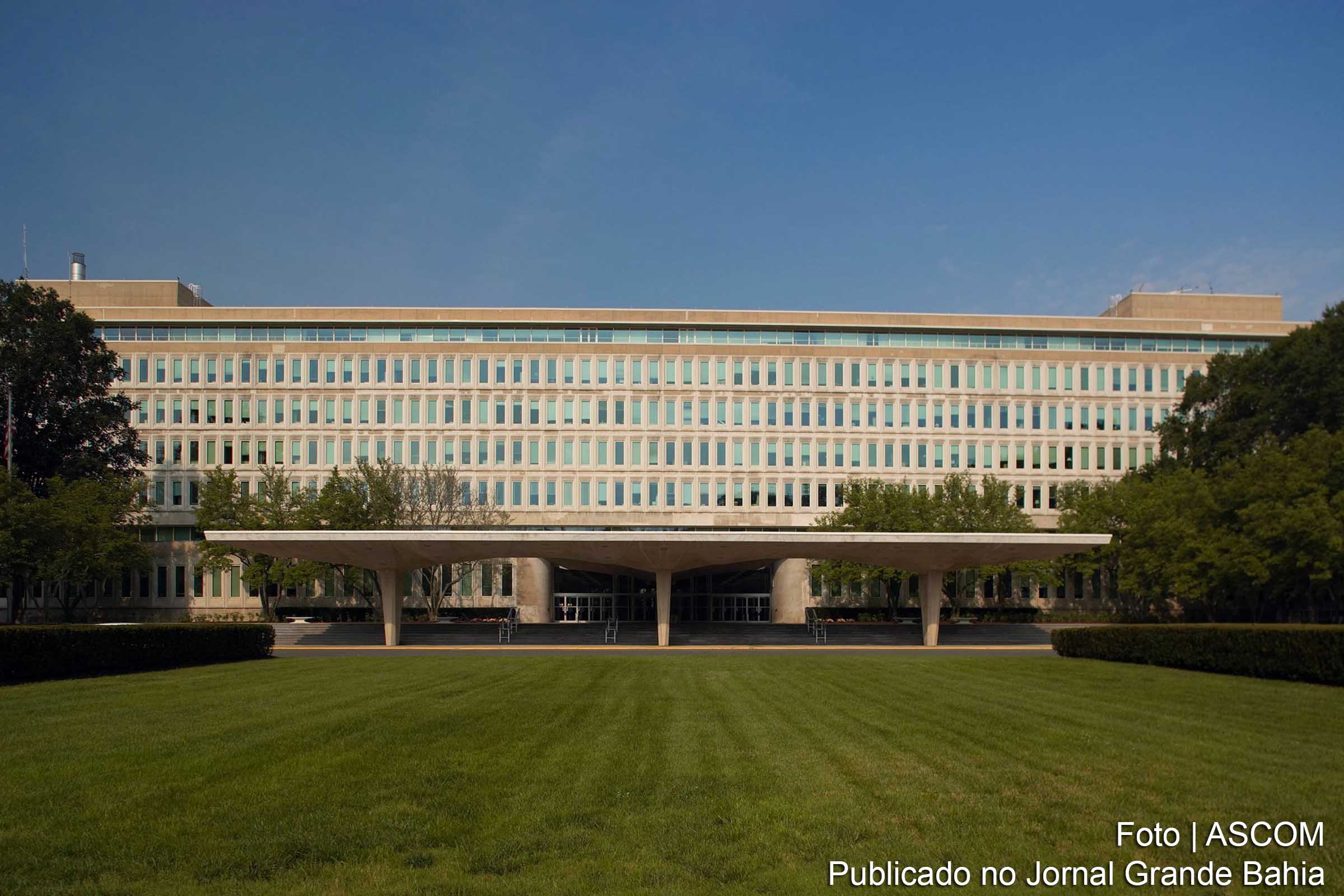 Fachada da sede da Central de Inteligência Americana (CIA).