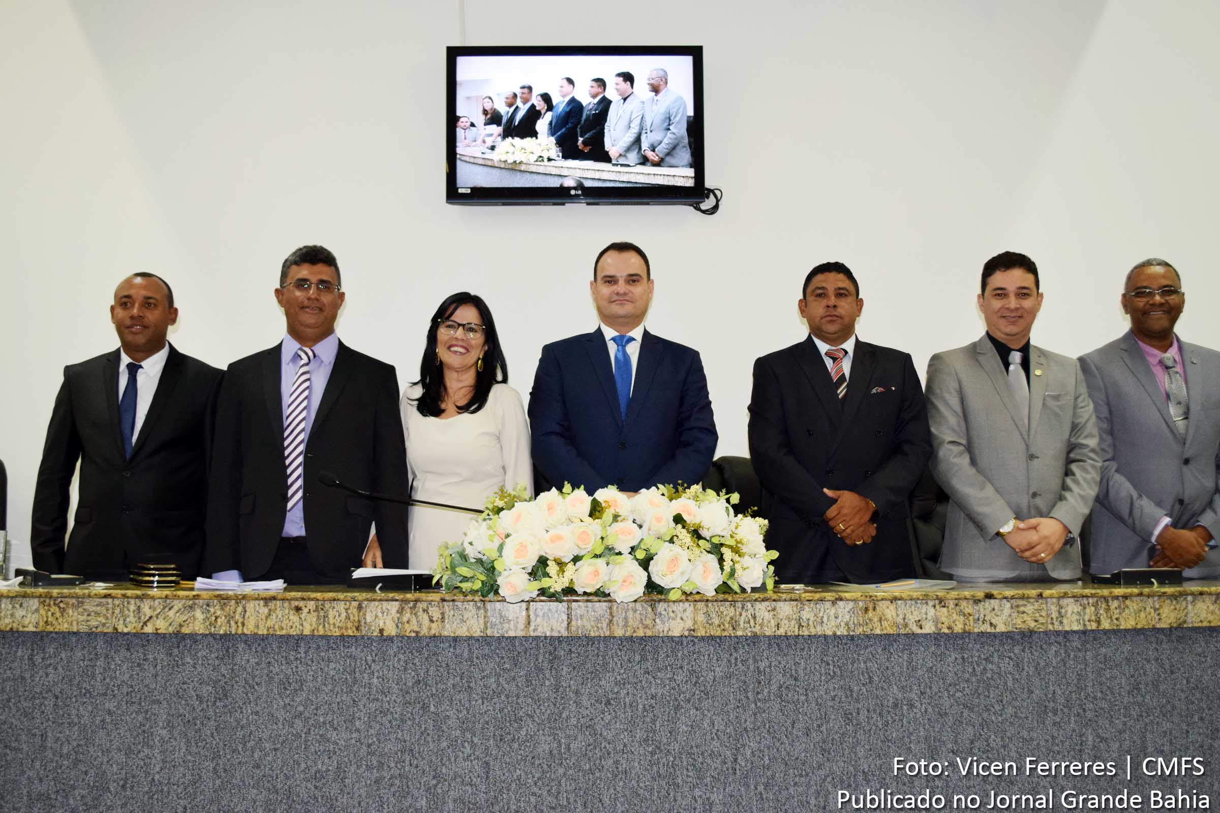 Fabiano Nascimento de Souza, 3º secretário; Luiz Augusto de Jesus – 2º secretário; Gerusa Maria Bastos Sampaio, 1ª secretária; Reinaldo Miranda (Ronny), presidente; Everton Carneiro da Costa, 1º vice-presidente; Marcos Antônio dos Santos Lima, 2º vice-presidente; e Isaías dos Santos, 3º vice-presidente.