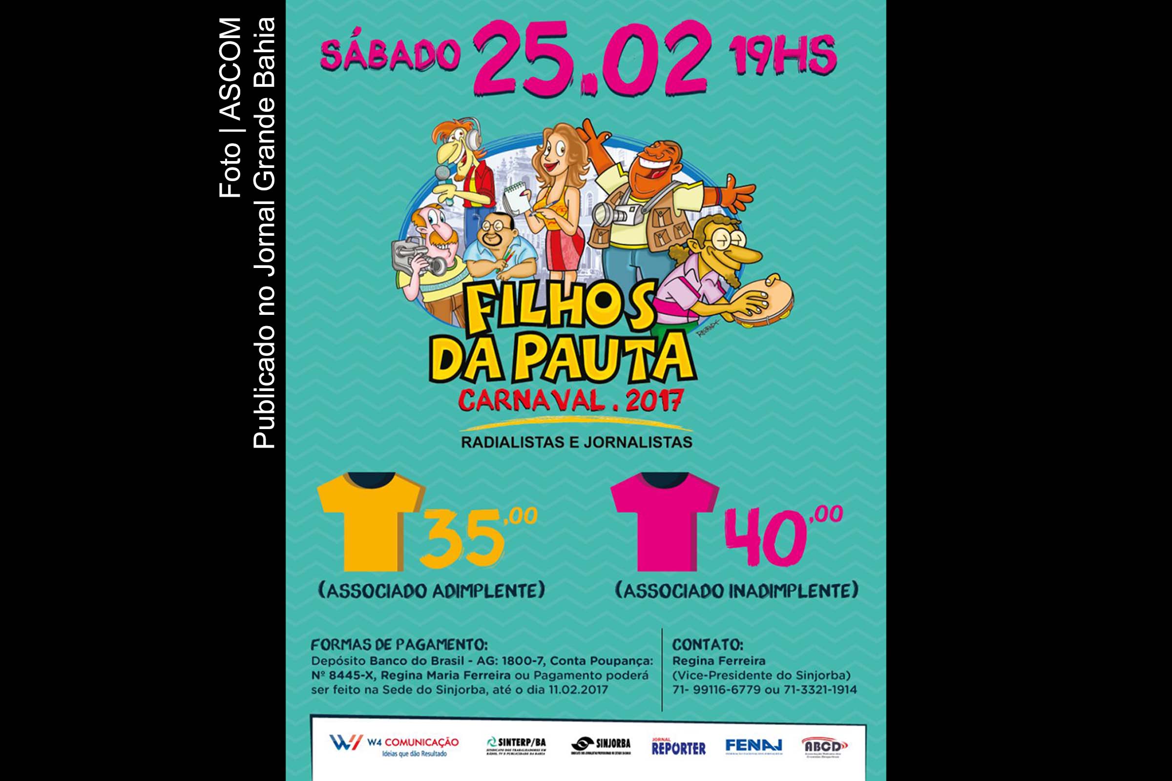 Bloco ‘Filhos da Pauta’ é relançado pelo Sinjorba.