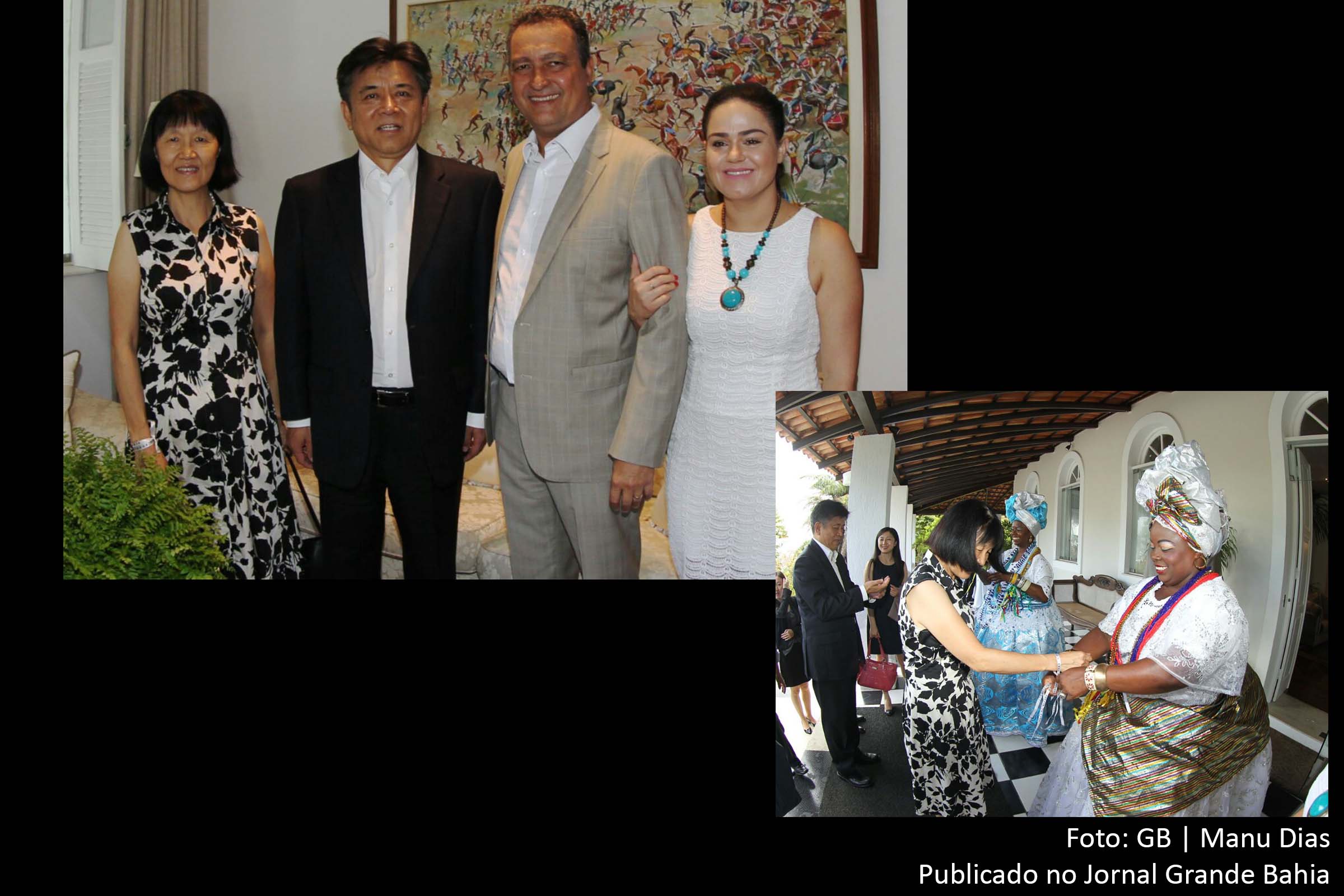 Delegação chinesa é recebida pelo governador Rui Costa.