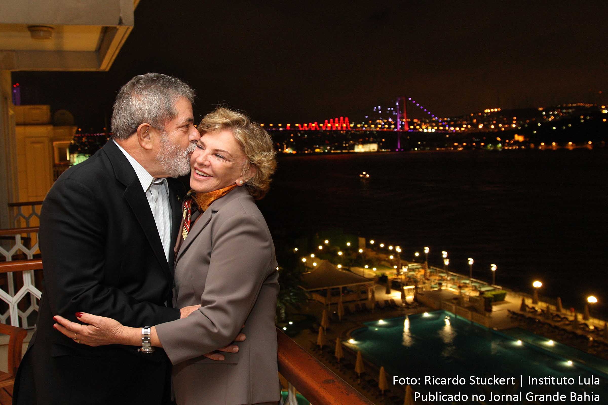 O ex-presidente Luiz Inácio Lula da Silva ao lado da esposa Marisa Letícia Lula da Silva.