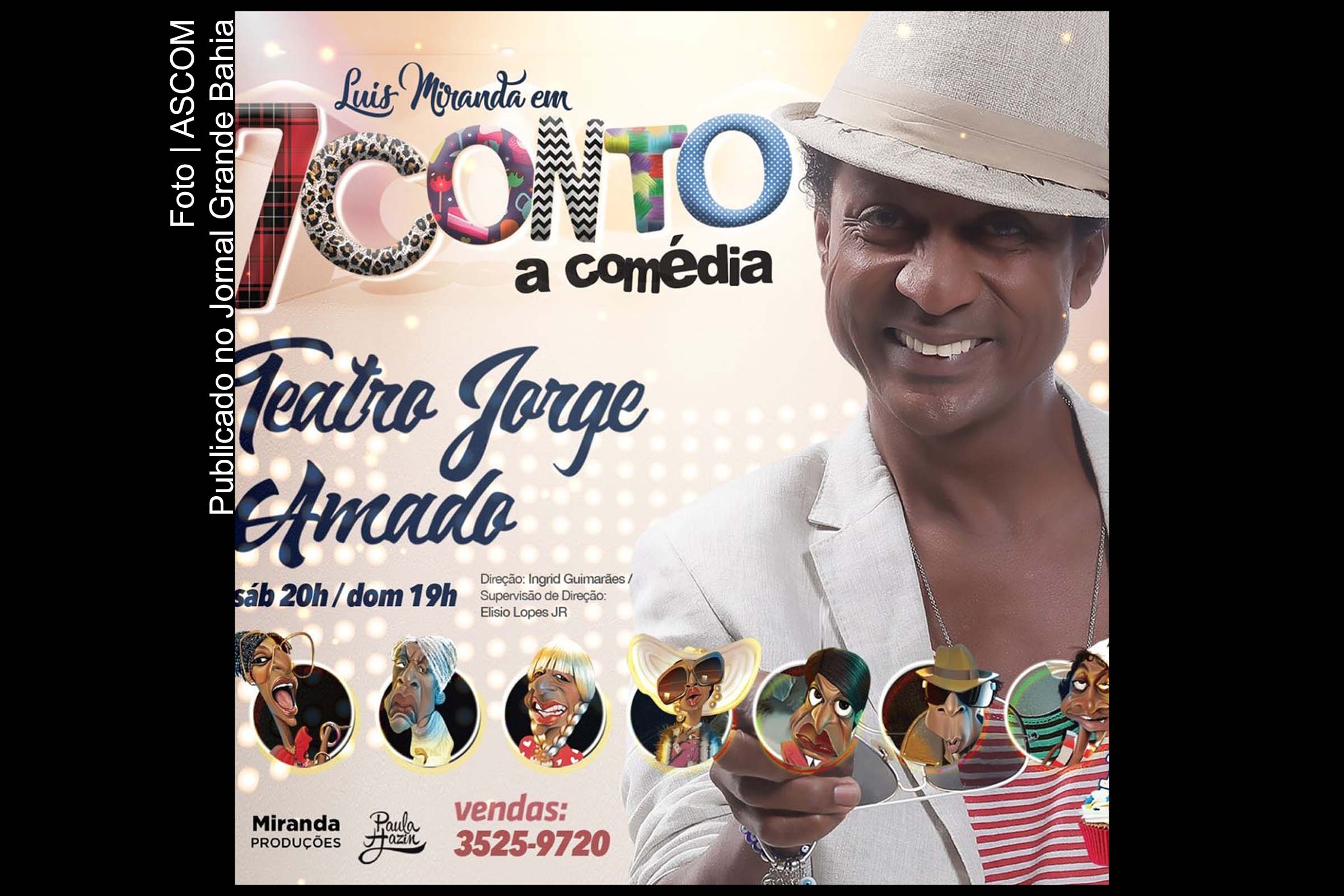 Cartaz da peça teatral '7Conto a comédia'.