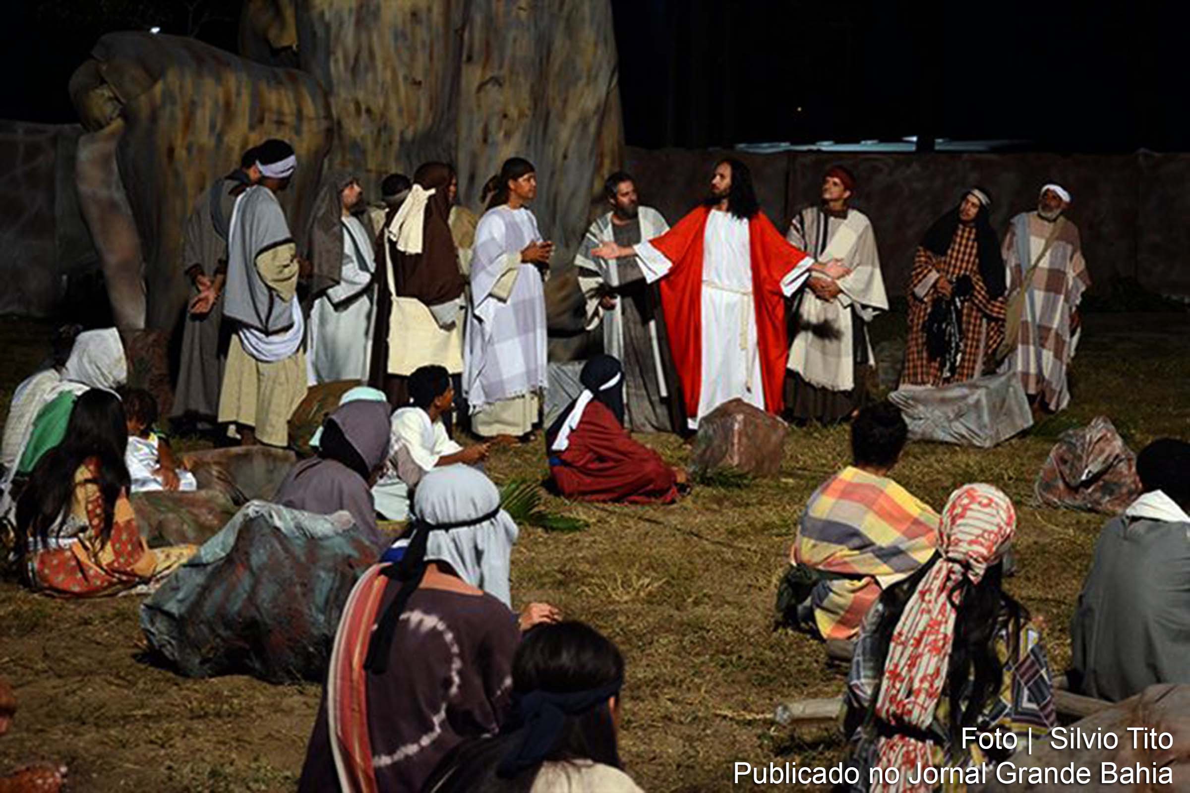 Cena do espetáculo 'Paixão e Morte de Cristo'.