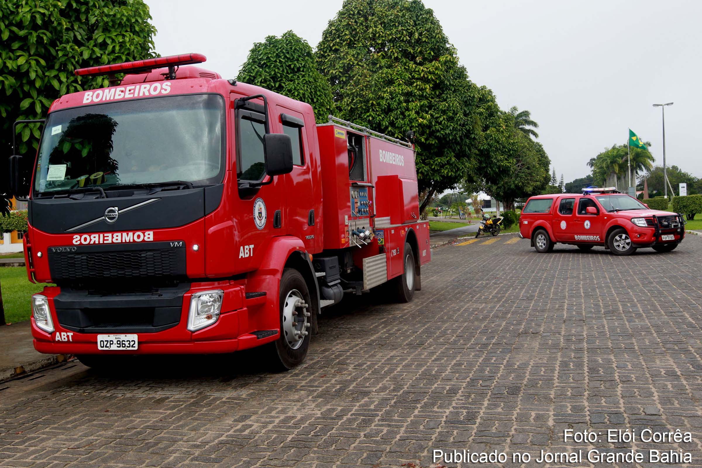 Veículos do Corpo de Bombeiros da Bahia.