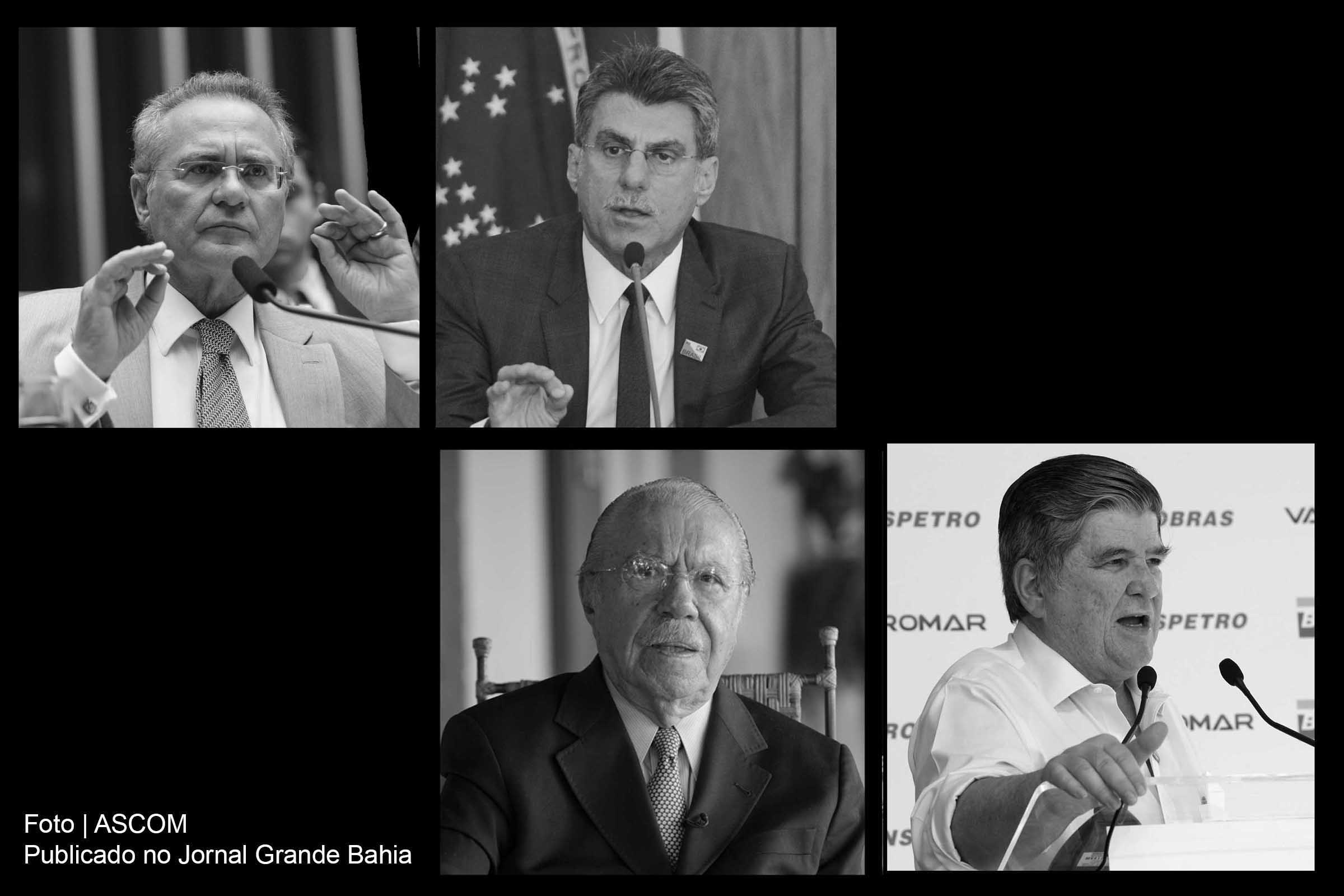 José Renan Vasconcelos Calheiros, Romero Jucá Filho, José Sarney e Sérgio Machado, o núcleo de poder do PMDB é conduzido para o centro da conspiração e do esquema de corrupção do Caso Lava Jato.