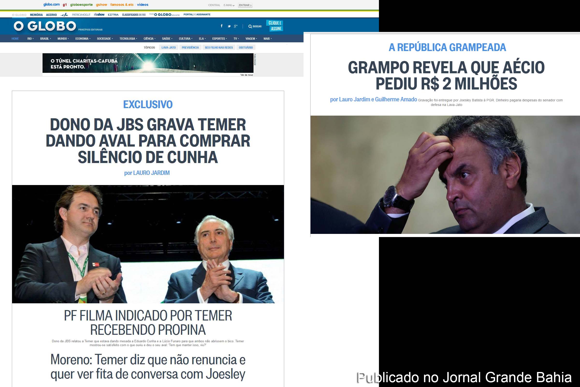 Conversa entre Joesley Batista e Michel Temer teria sido registrada em março com um gravador escondido no paletó do empresário.
