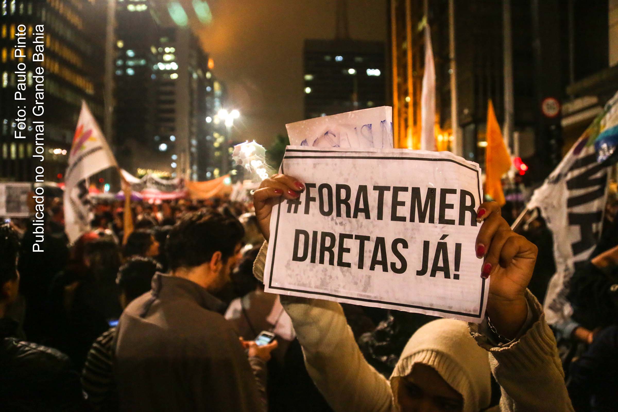 População pede fim do Governo Temer e eleições diretas.