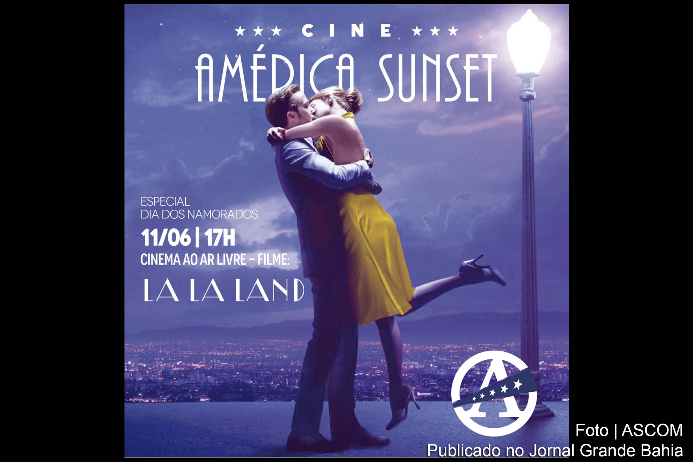 Cartaz do projeto 'Cine América Sunset'.