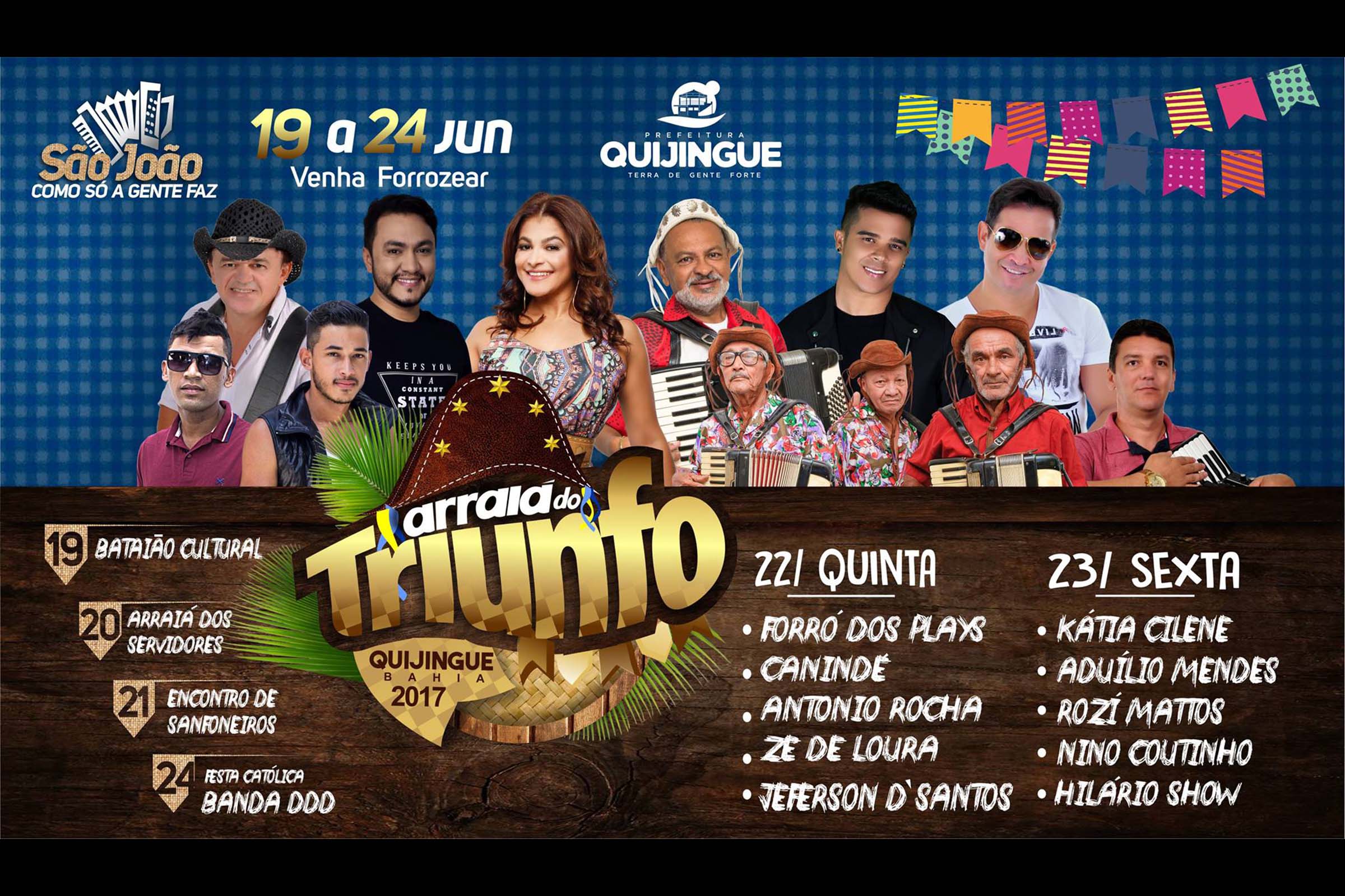 Cartaz do São João 2017 de Quijingue.