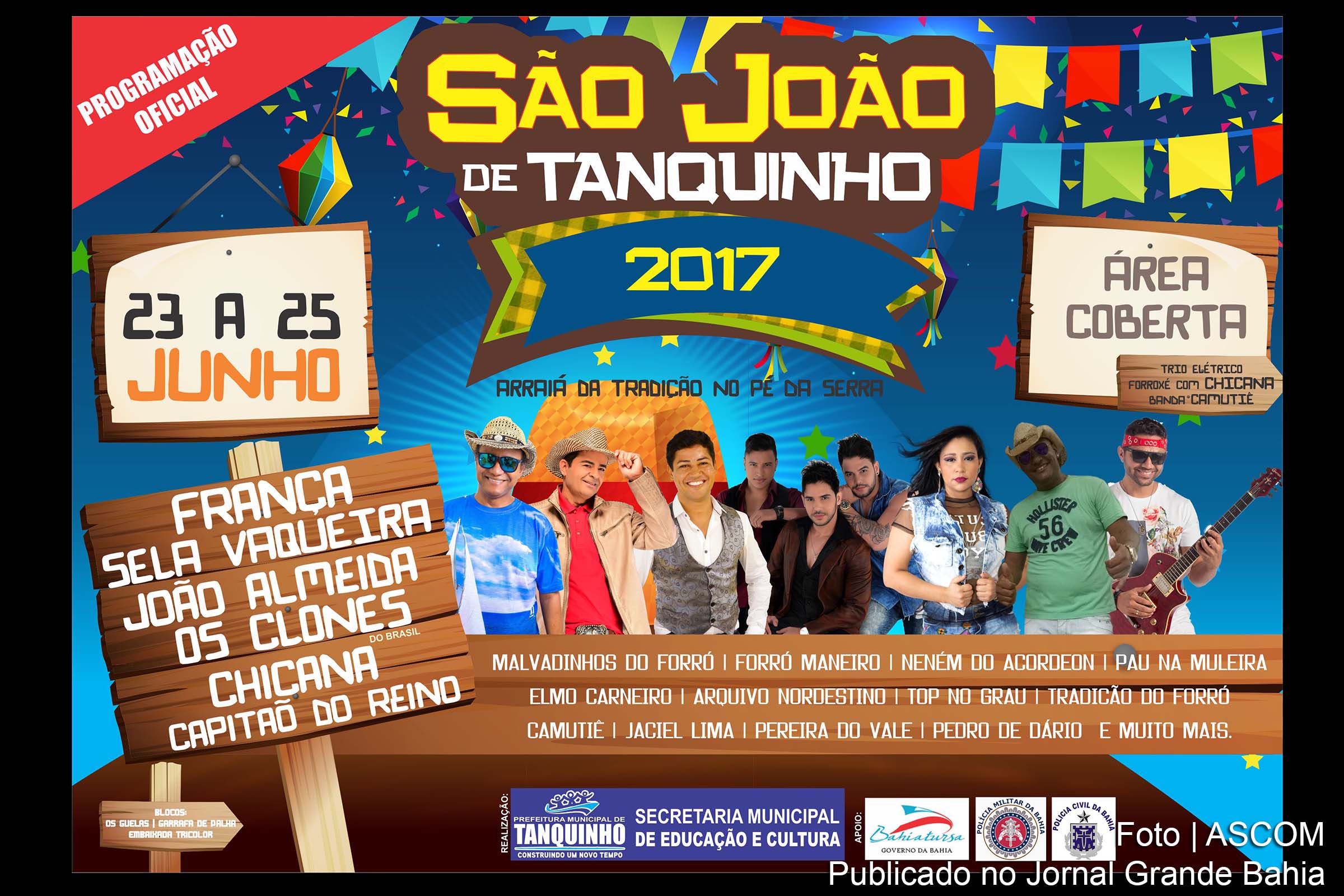 Cartaz do São João 2017 de Tanquinho.