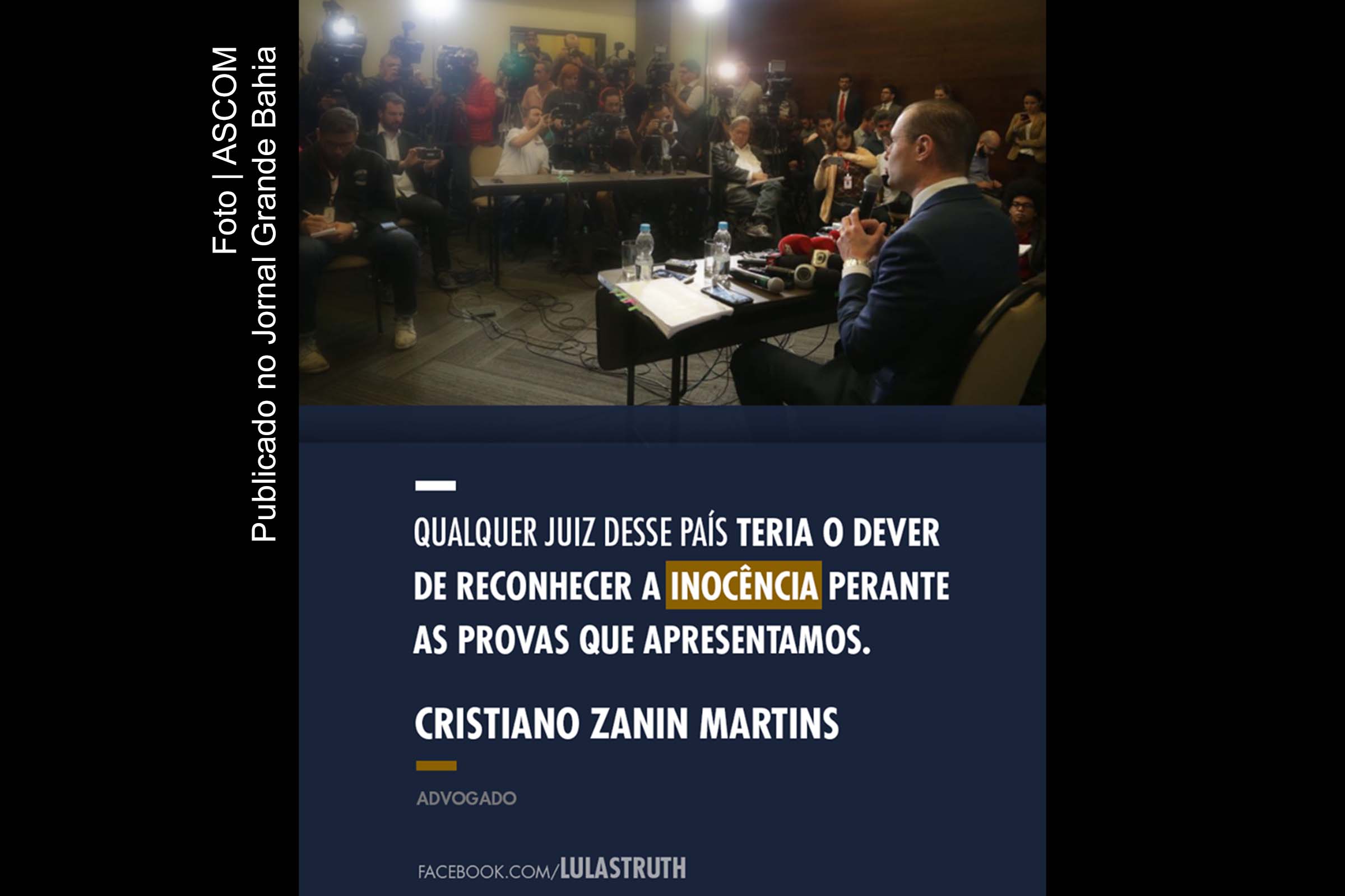 Advogado Cristiano Zanin Martins critica decisão do juiz Sérgio Moro.