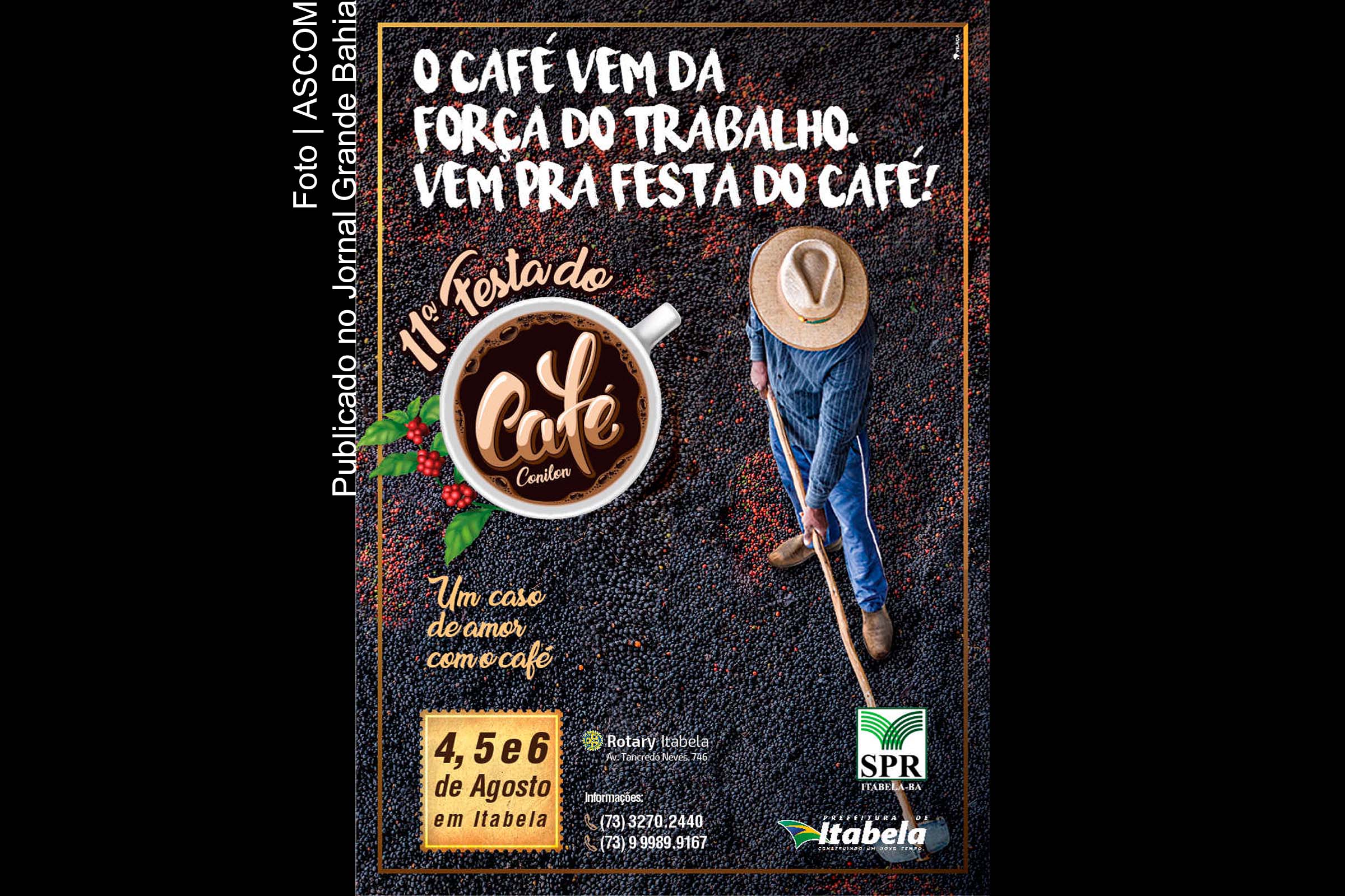 Cartaz anuncia 11ª Festa do Café Conilon.