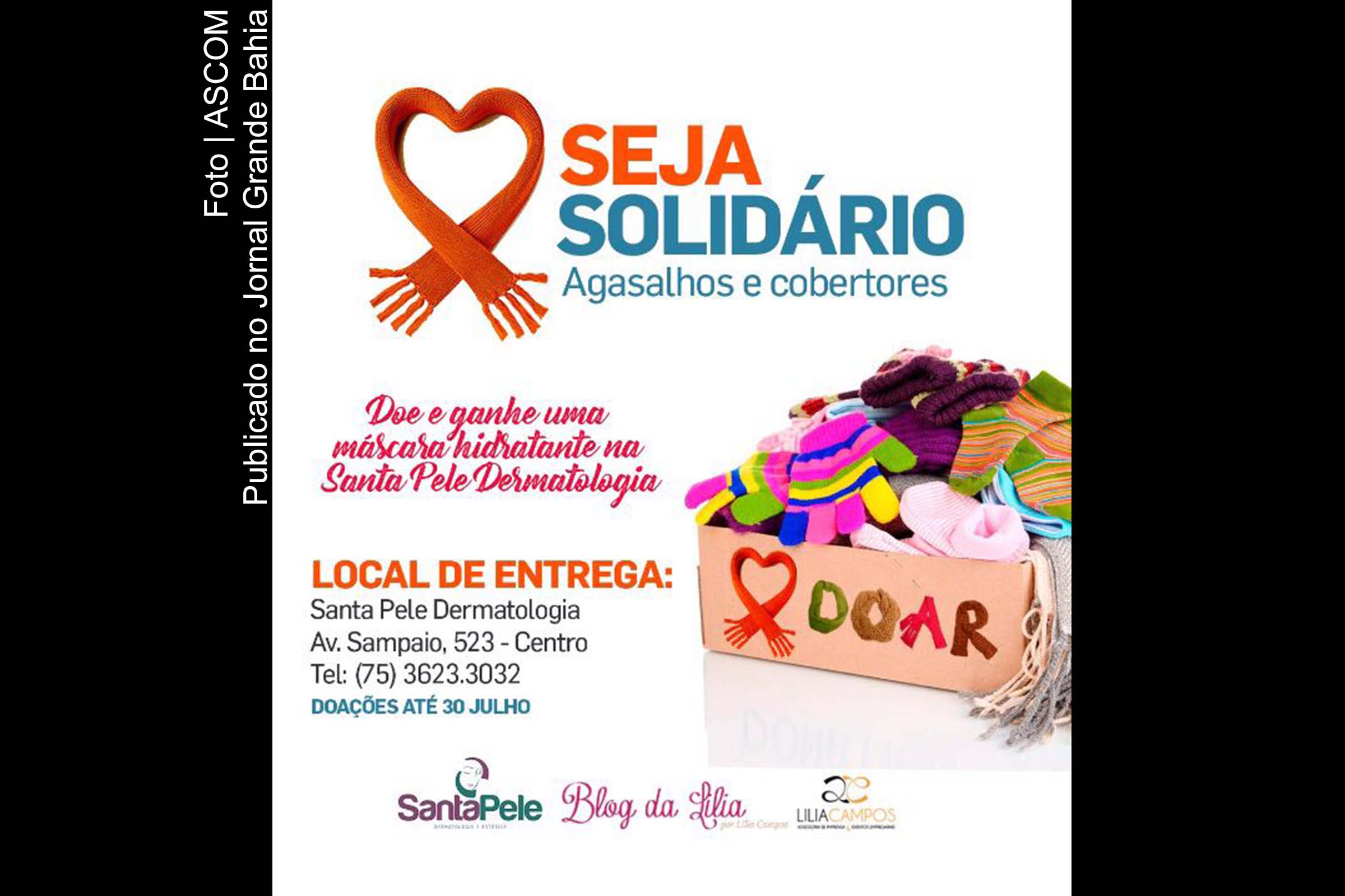 Cartaz da campanha 'Seja Solidário'.