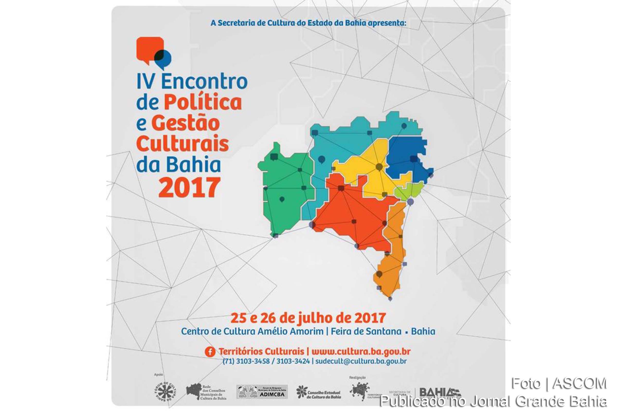 Cartaz do IV Encontro de Política e Gestão Culturais da Bahia 2017.