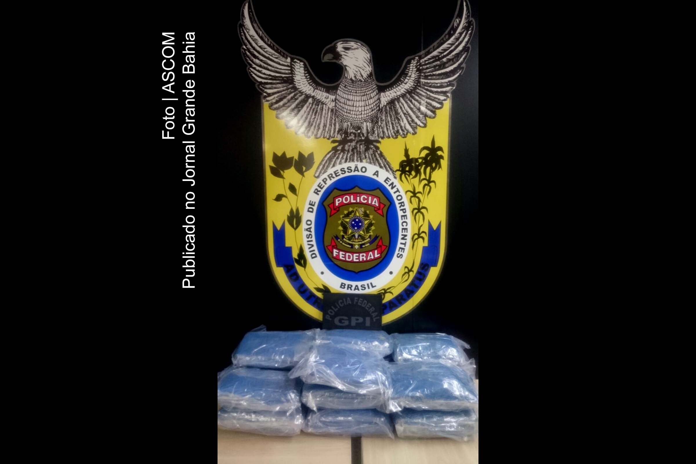 Droga "skunk" apreendida pela Polícia Federal no Aeroporto de Salvador.