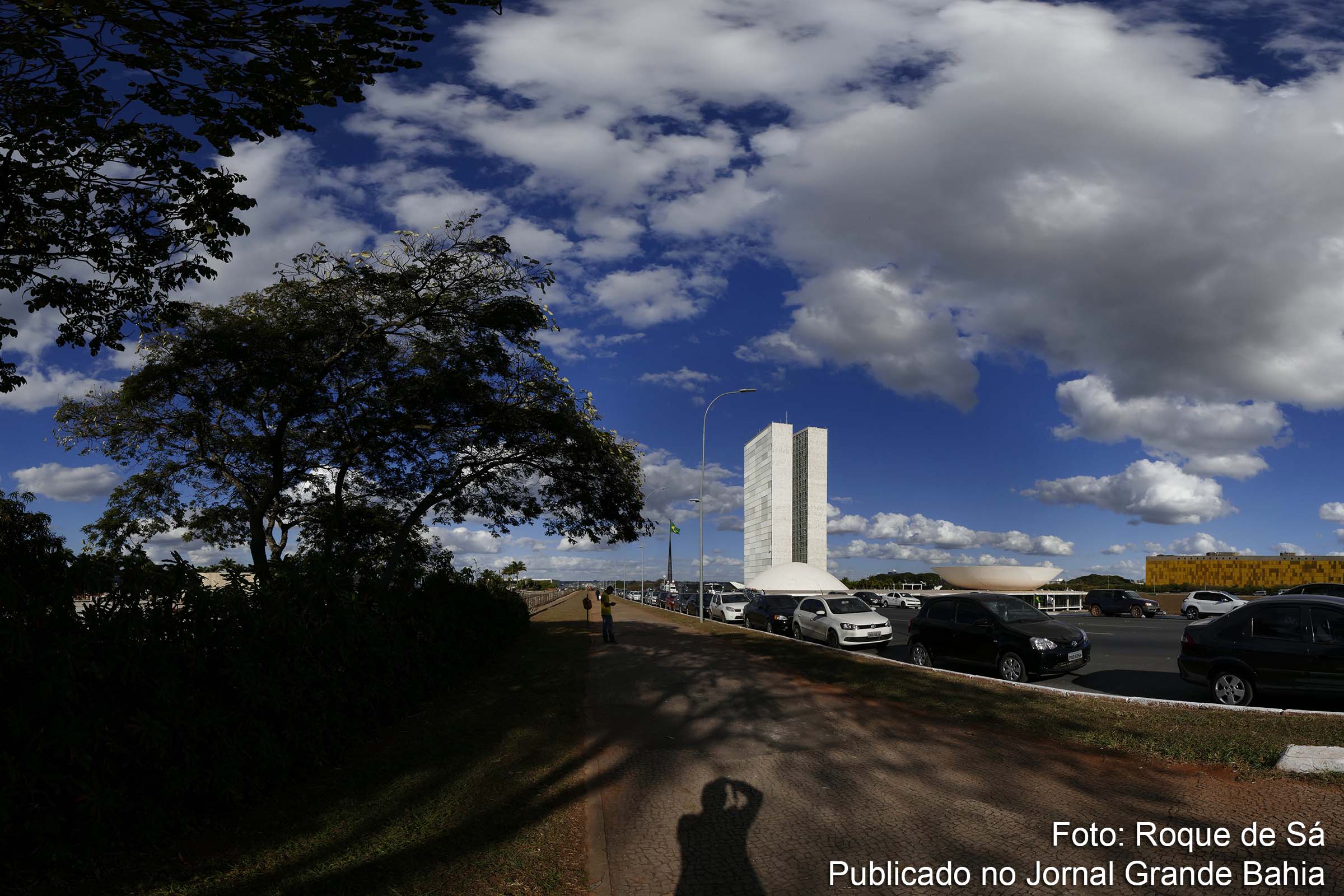 Fachada do prédio do Congresso Nacional na Esplanada dos Ministérios.