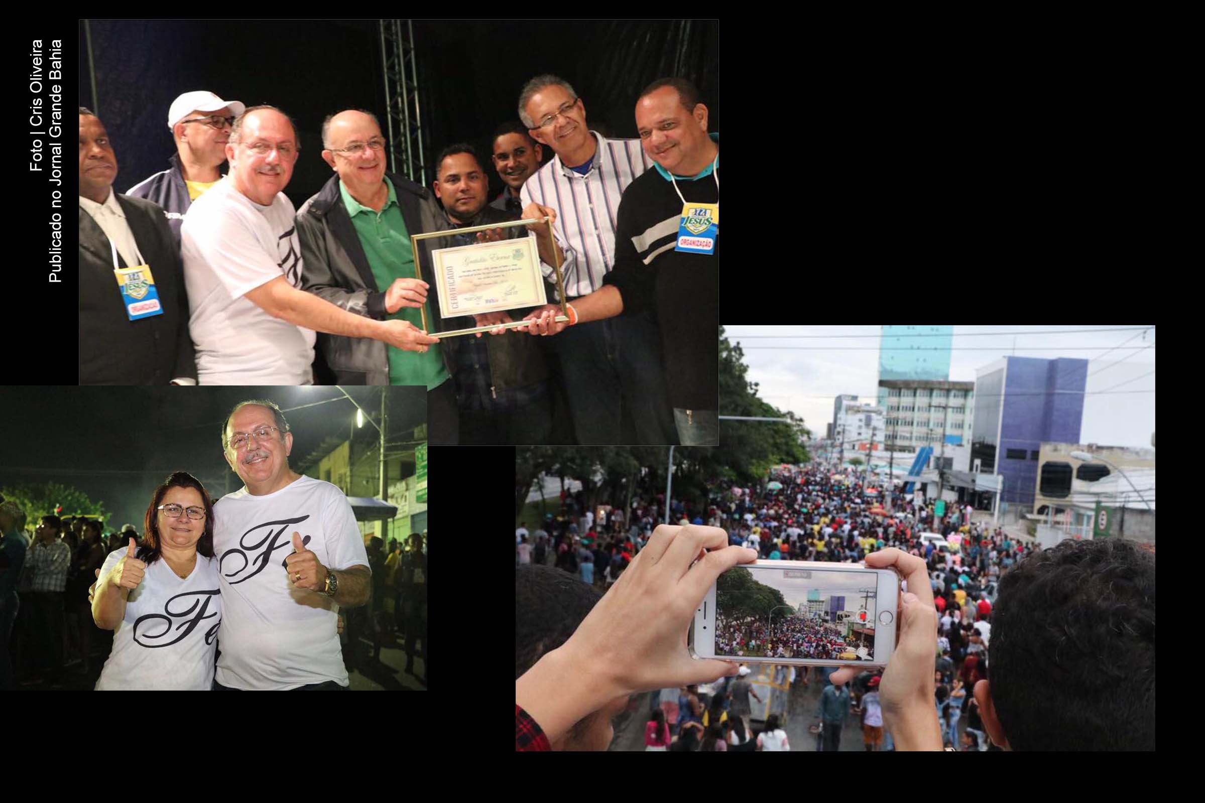 Deputado José de Arimateia participa da 'Marcha Para Jesus'.