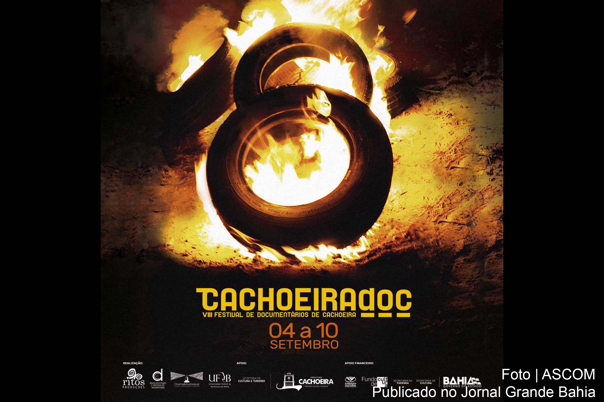 Cartaz do VIII Festival de documentários de Cachoeira.