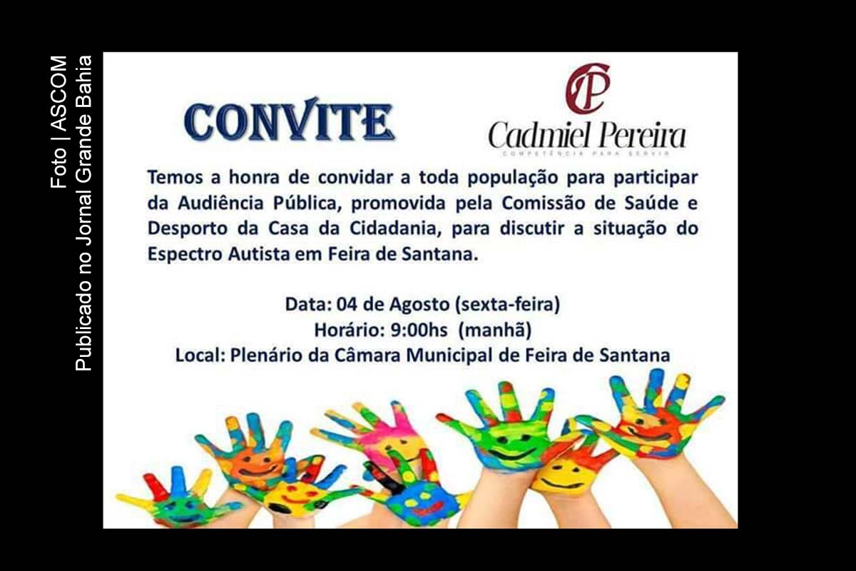 Câmara Municipal de Feira de Santana discute Transtorno do Espectro Autista