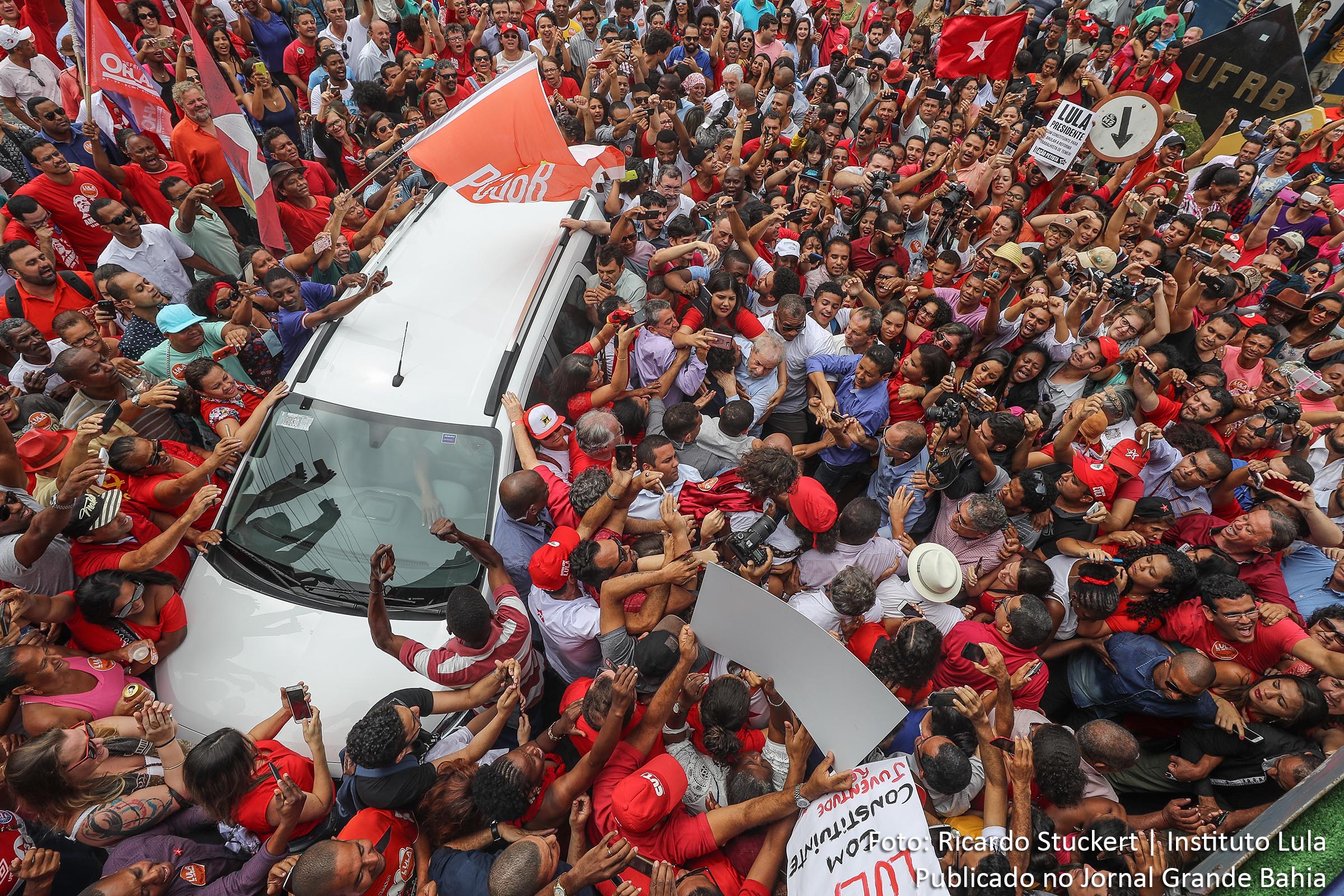 Ex-presidente Lula em Cruz das Almas, no dia 18 de agosto de 2017.