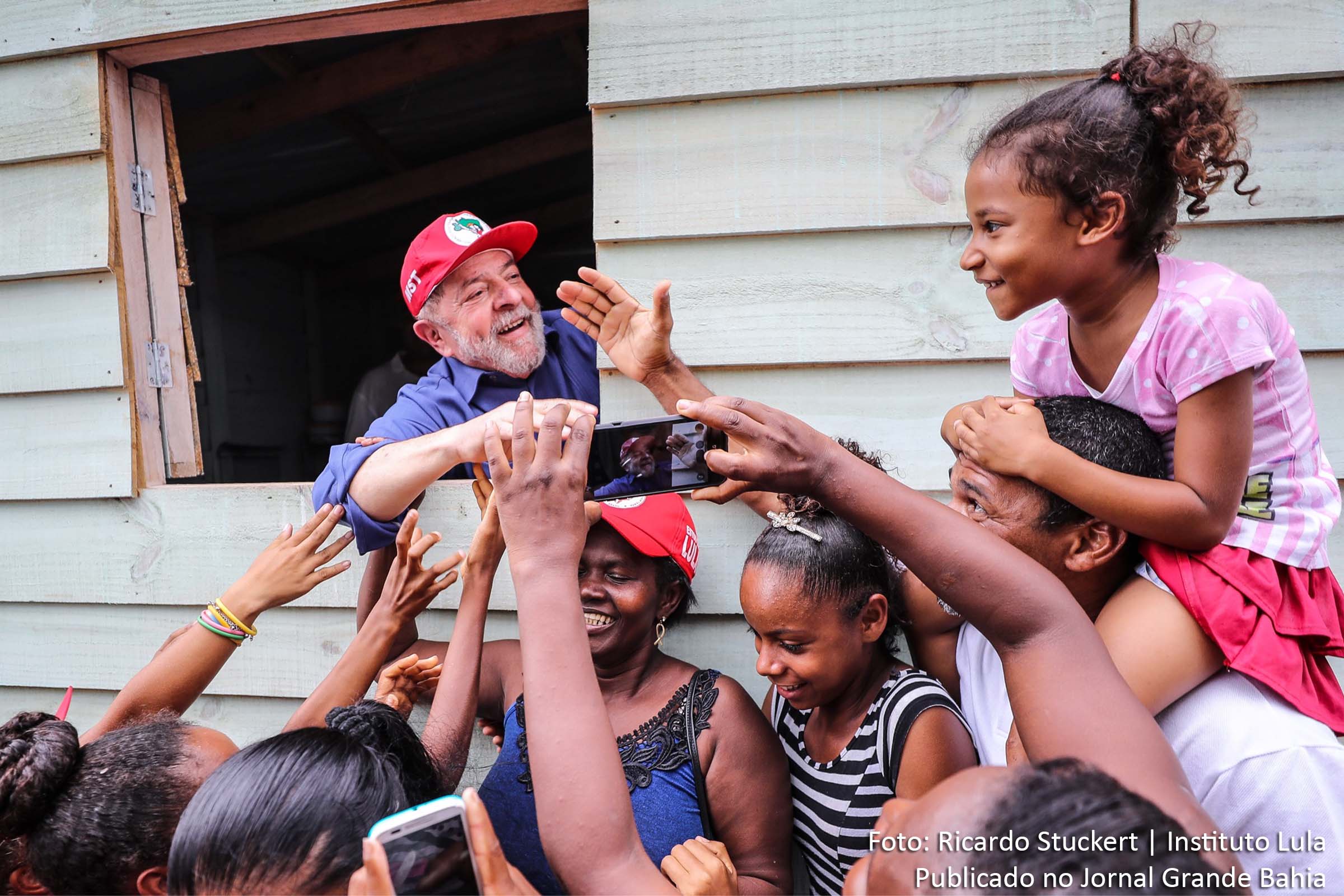 Ex-presidente Lula, durante visita ao assentamento do MST, Valdir Macedo, localizado no município de Jandaíra, na divisa entre Bahia e Sergipe.